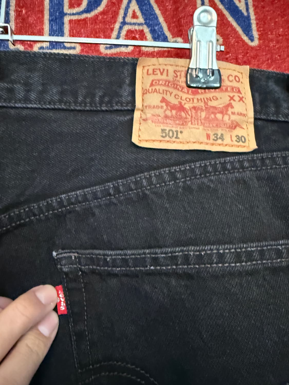 리바이스 501 흑청 34/30 00년대 상품이미지4