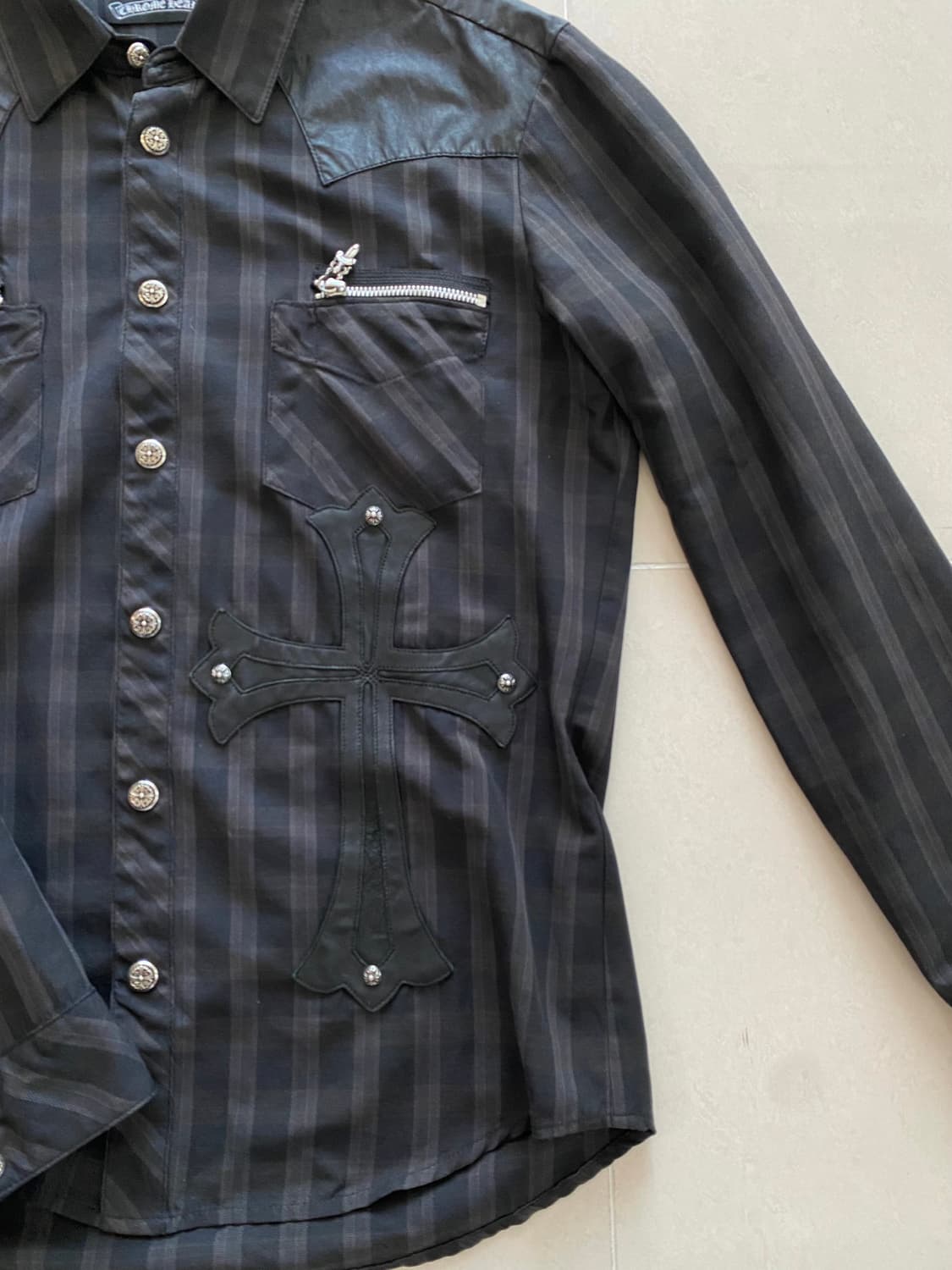 크롬하츠 빅 크로스 패치 플레어 웨스턴 셔츠  상품이미지2