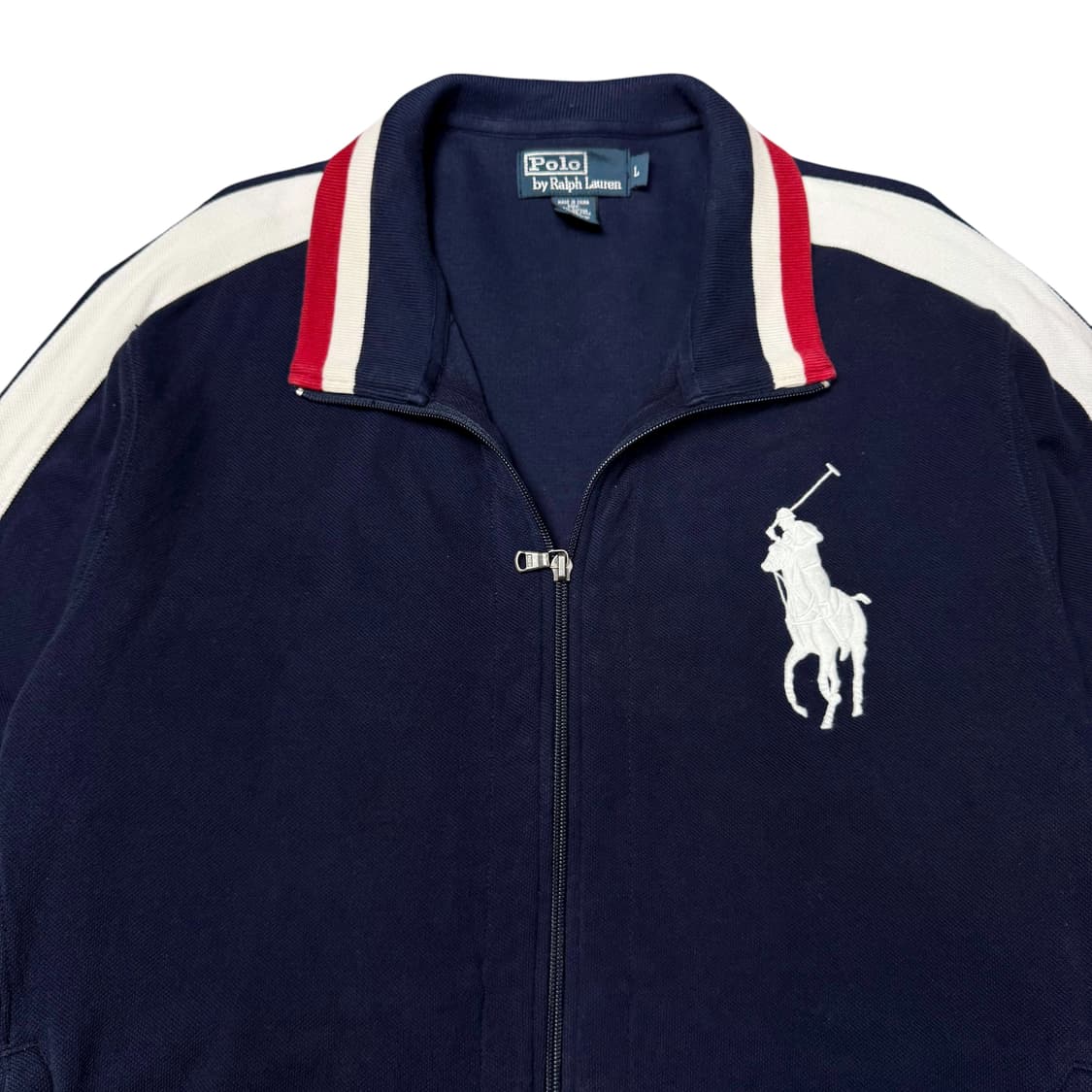 (L) 폴로 랄프로렌 사이드라인 코튼 집업 네이비 상품이미지2
