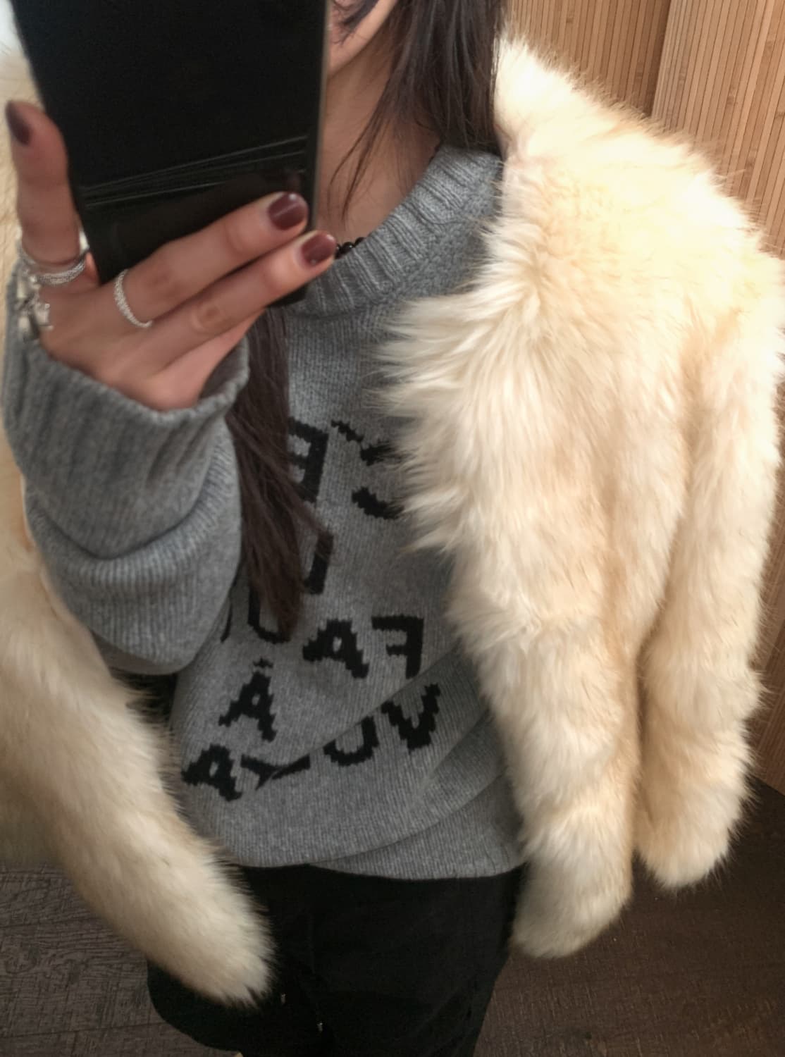 빈티지 롱헤어 퍼 코트(Fuax Fur) 상품이미지3