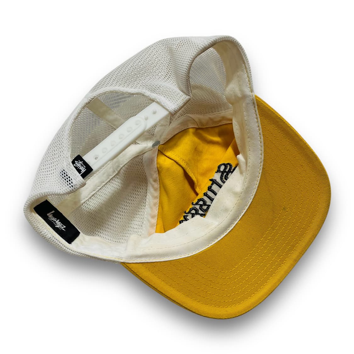 스투시 OE 올드 잉글리시 로고 옐로우 트러커 캡 상품이미지9