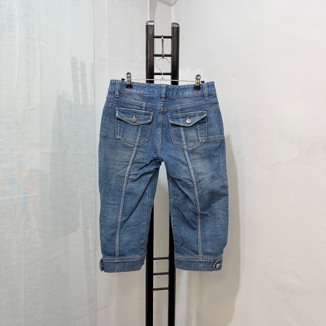시슬리 빈티지 카프리팬츠 데님 5부청바지 4468 상품이미지2