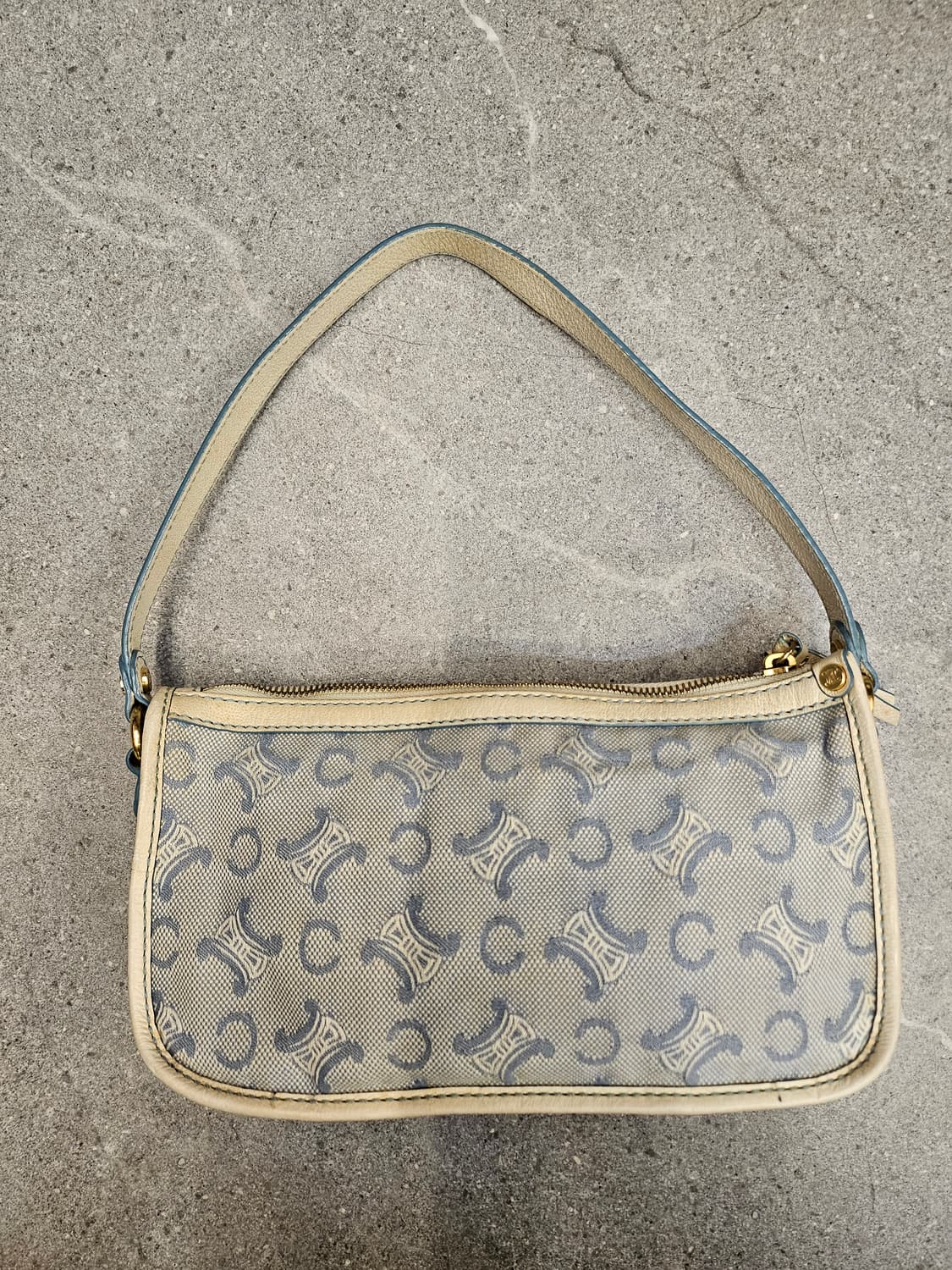 CELINE 셀린느 마카담 트리옹프 캔버스 및 가죽 숄 더백 상품이미지7