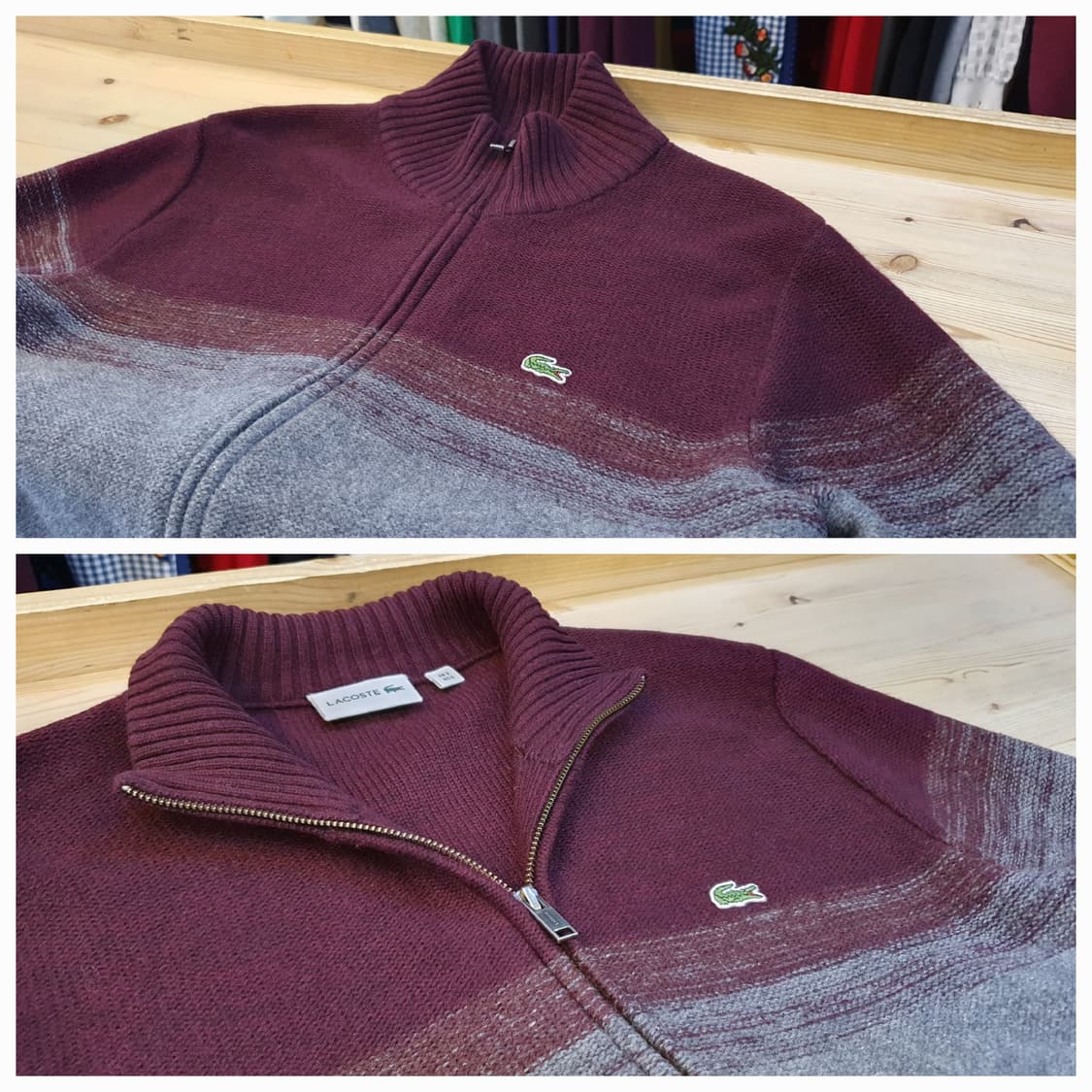 95.라코스테 집업 니트점퍼 상품이미지3
