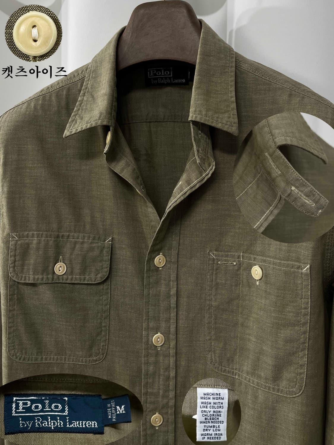 폴로 랄프로렌 더스티올리브 모압 밀리터리 워크셔츠 상품이미지4