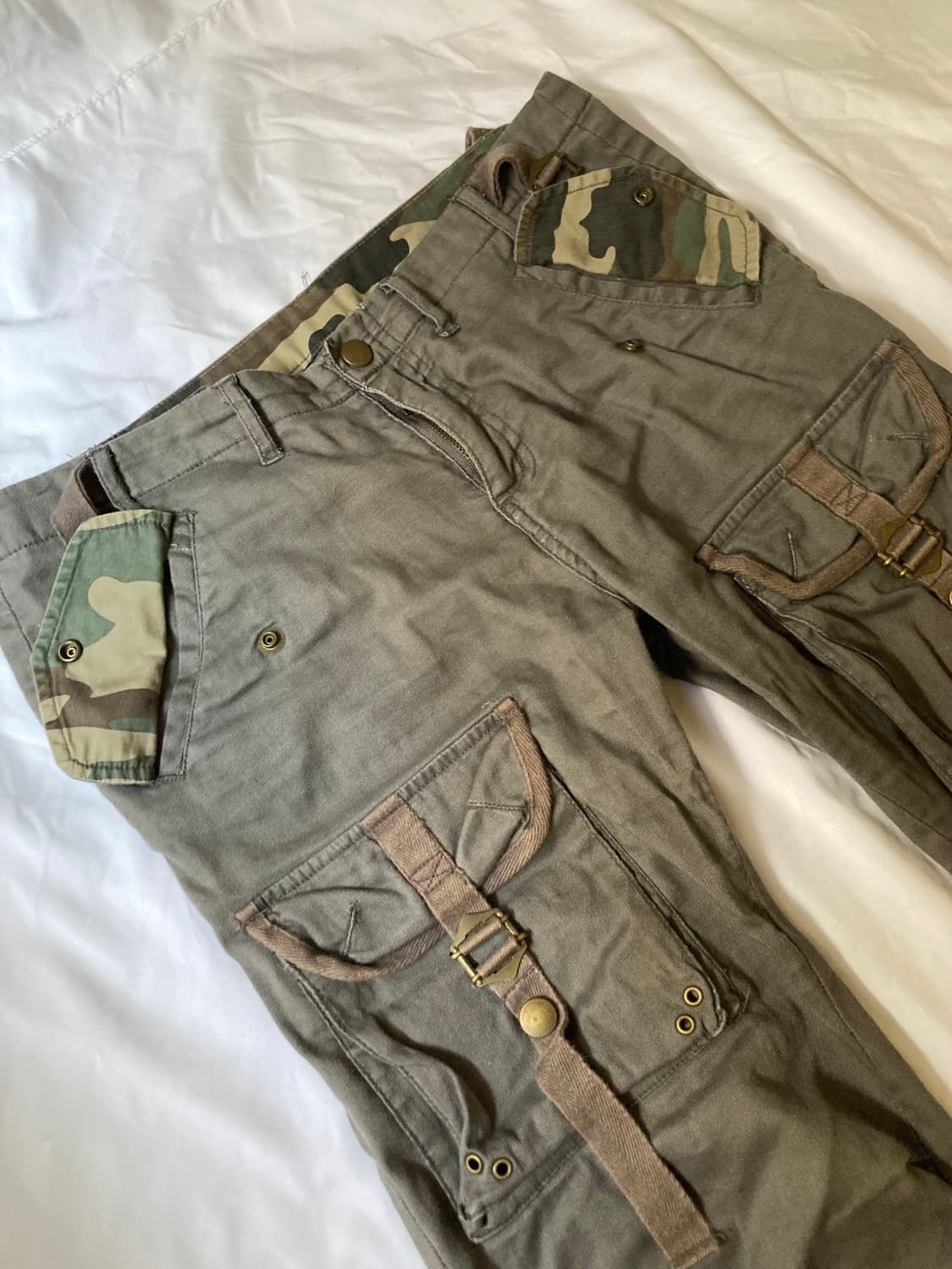 camo shirring cargo pants 상품이미지5