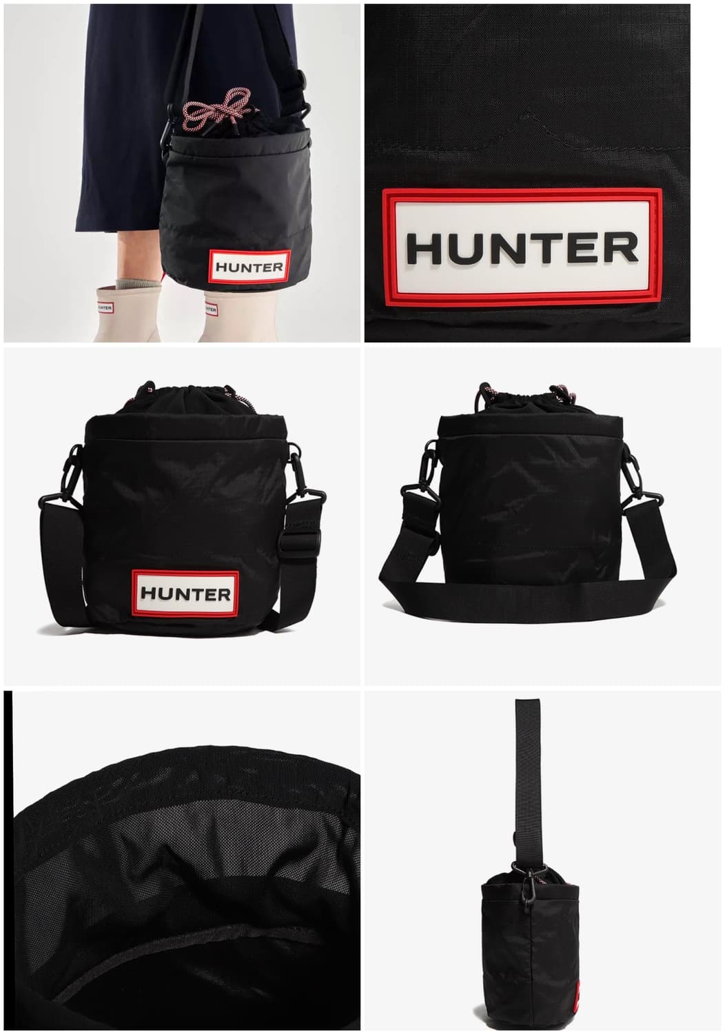 HUNTER 헌터 버킷백 크로스 겸 숄더 블랙 상품이미지2