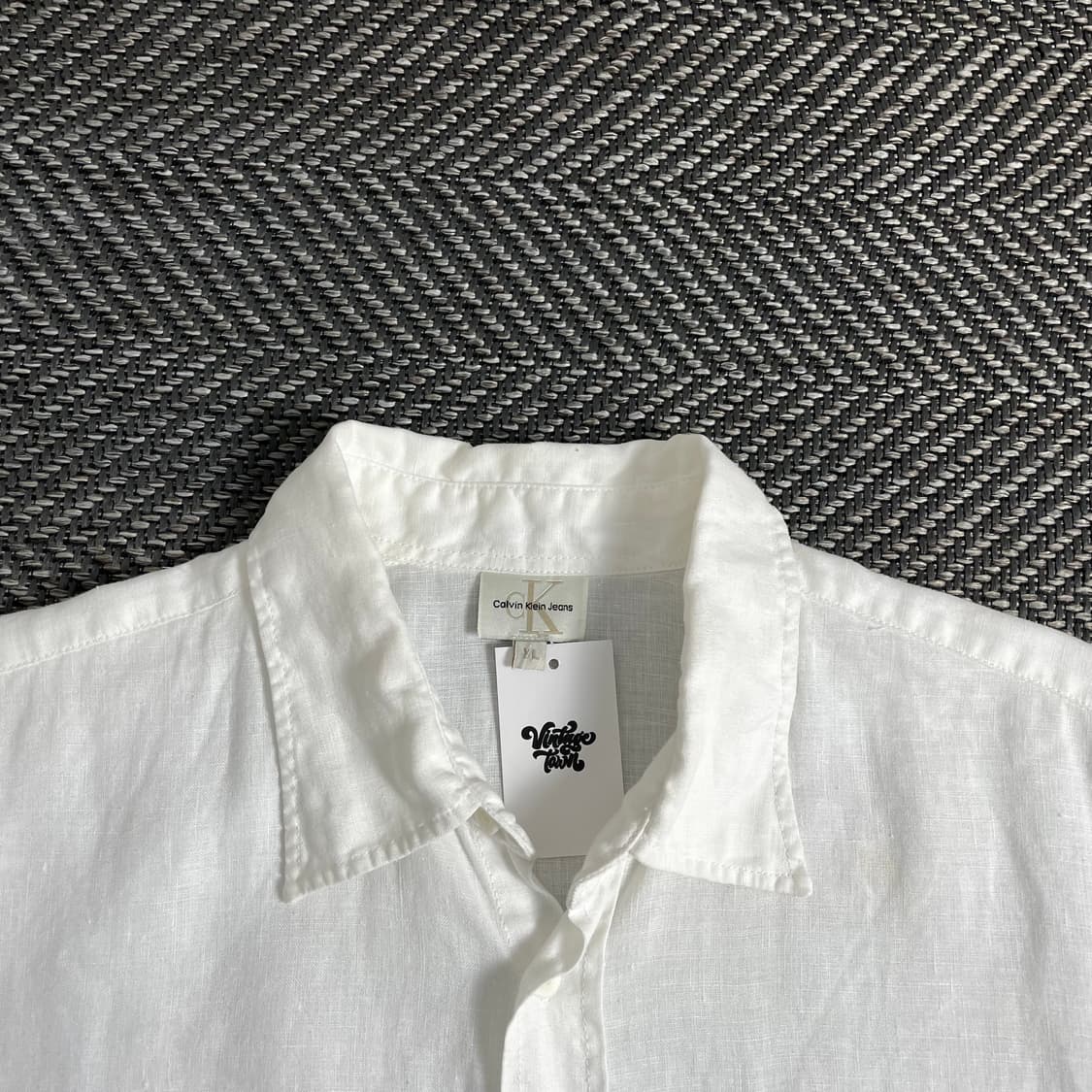 00s 캘빈클라인 아카이브 린넨 반팔 셔츠 o 2993 상품이미지4