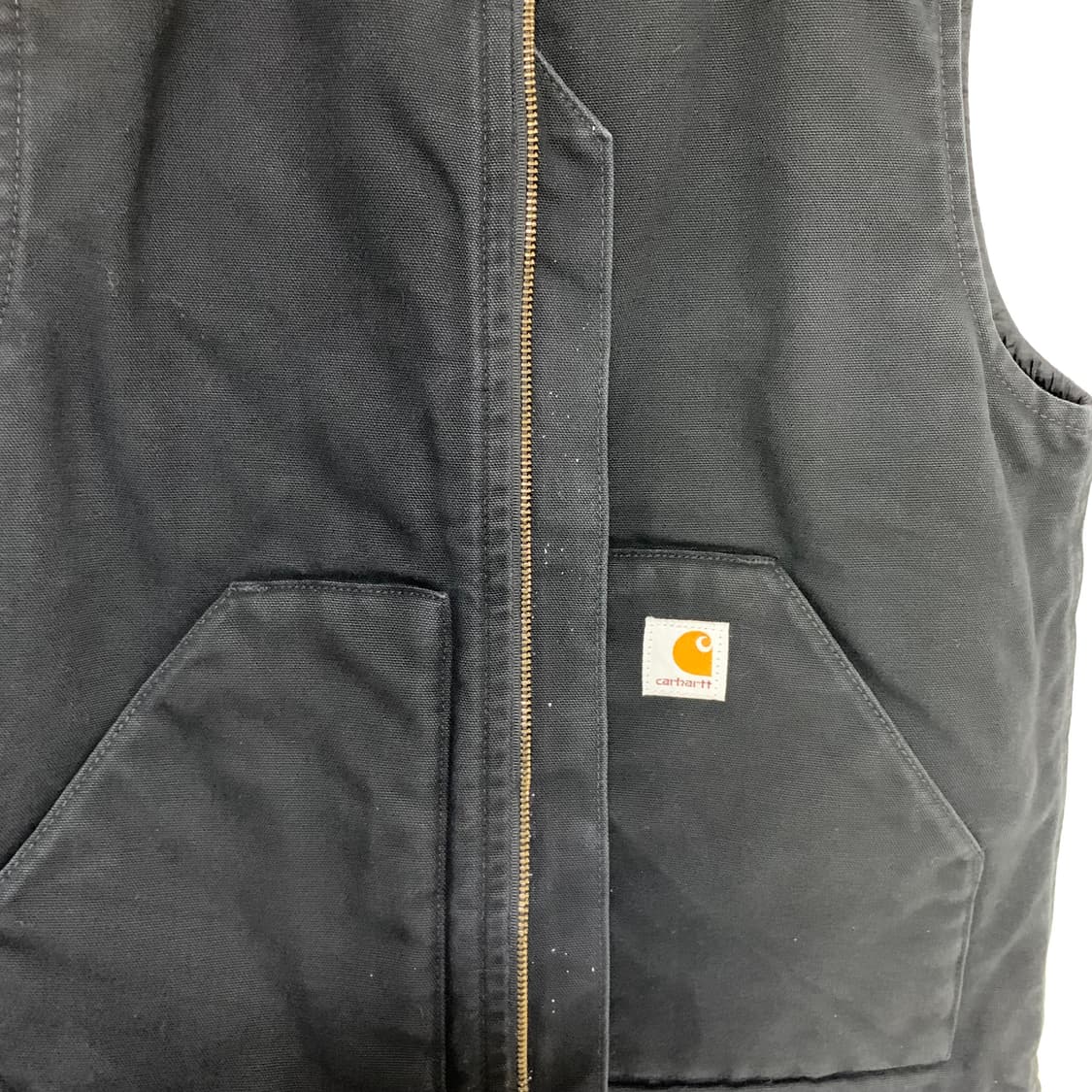칼하트 빈티지 베이직 블랙 베스트 워크자켓 남녀공용 상품이미지6