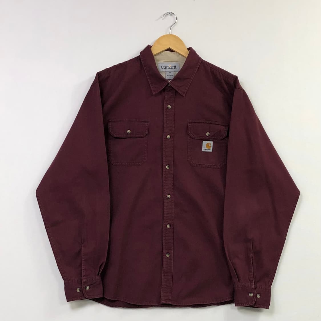 XL 칼하트 버건디 워크 셔츠 상품이미지2