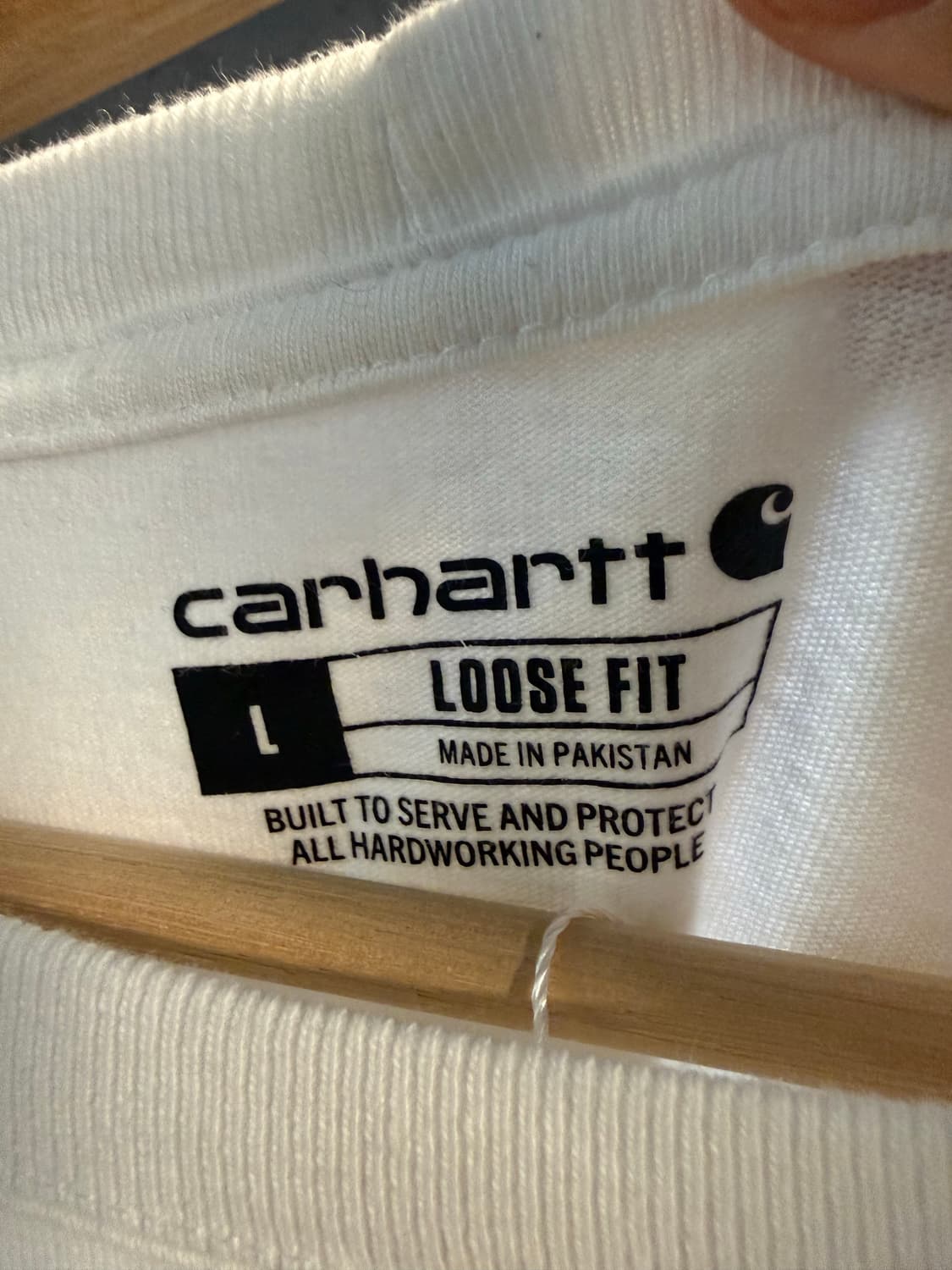 L 칼하트CARHARTT 포켓 롱슬리브 루즈핏 티셔츠 화이트 상품이미지5