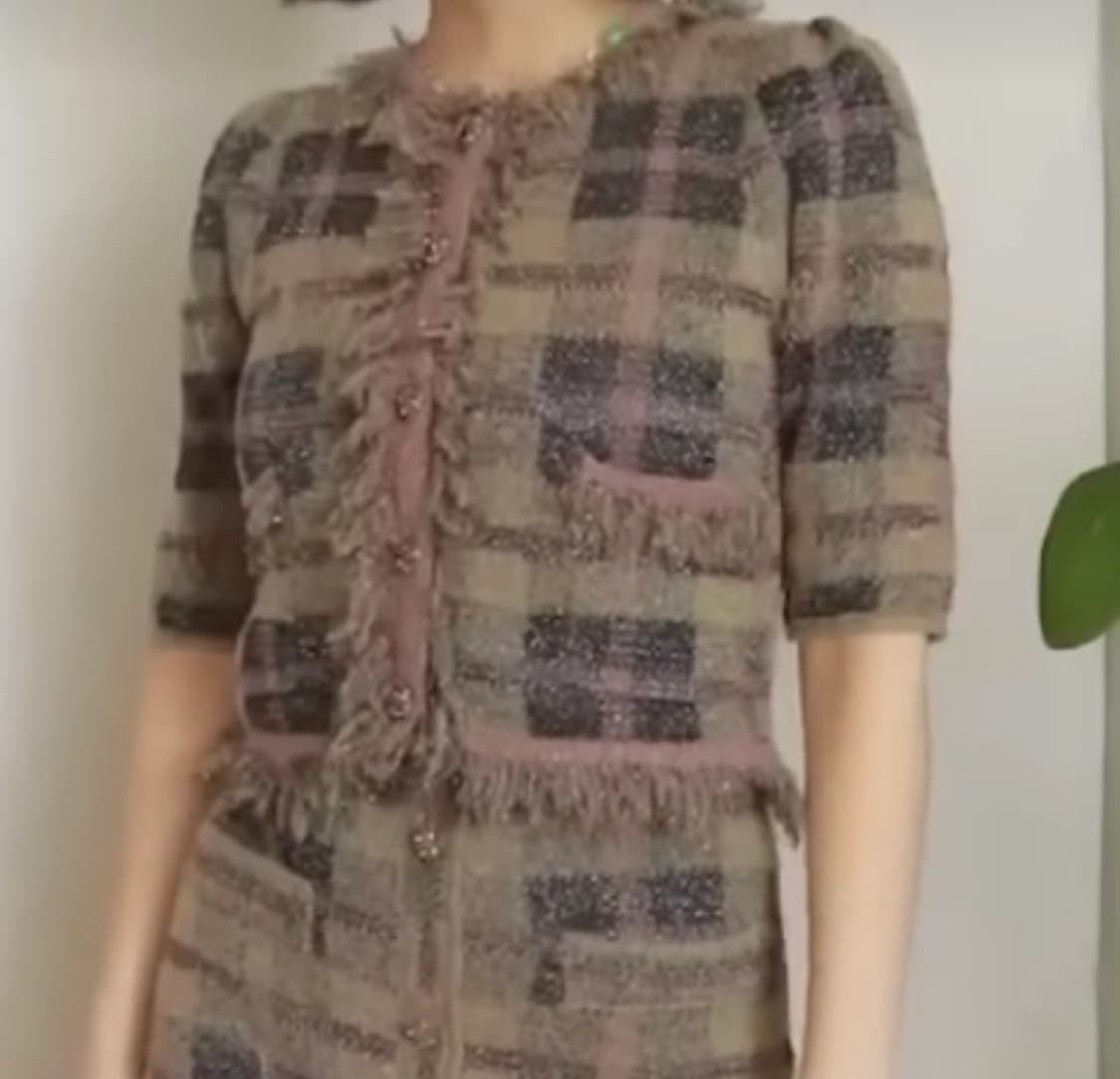 ZARA 자라 체크 니트 가디건 트위드 자켓 상품이미지2