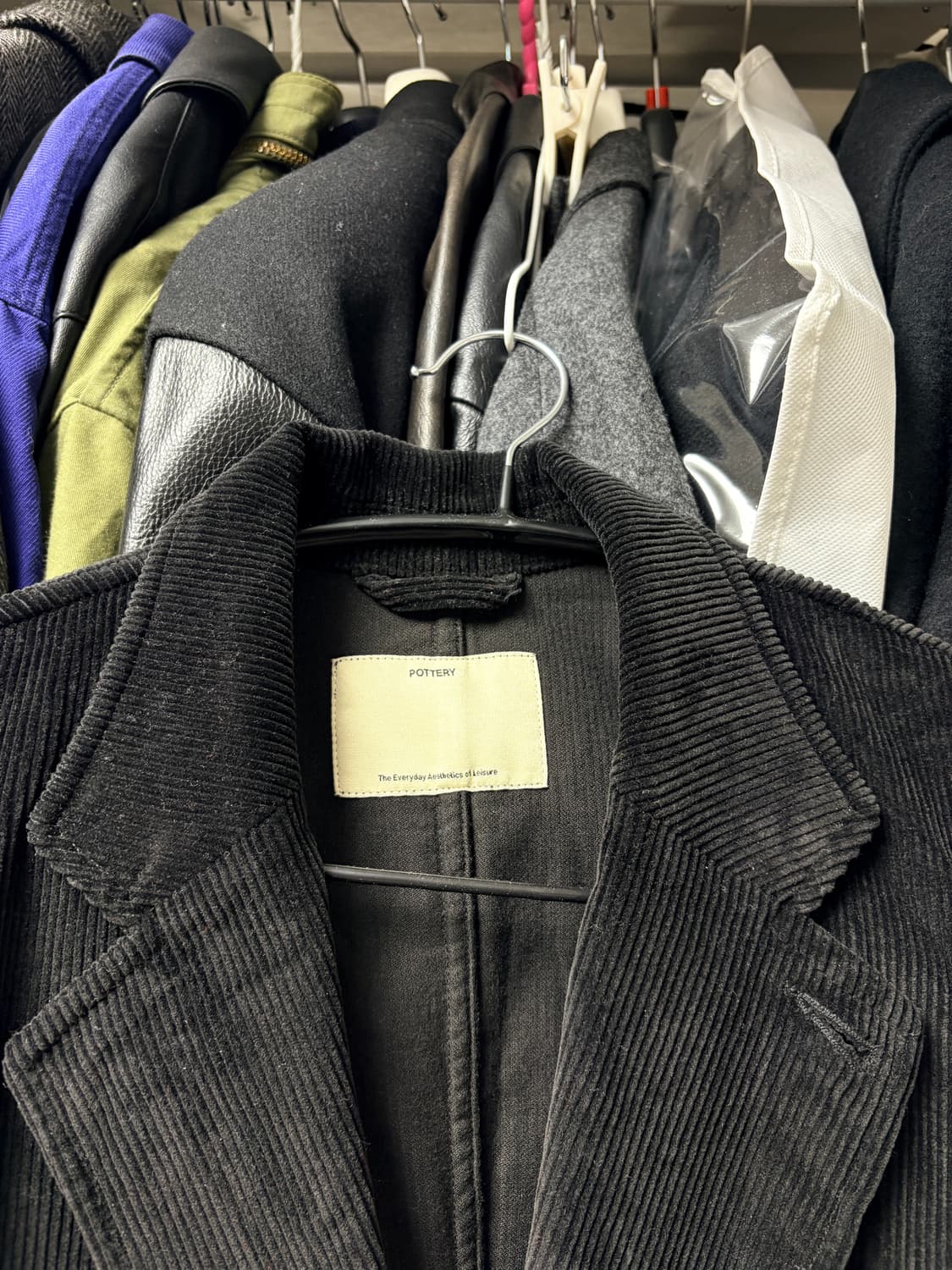 포터리 코듀로이 블레이저 블랙 상품이미지3