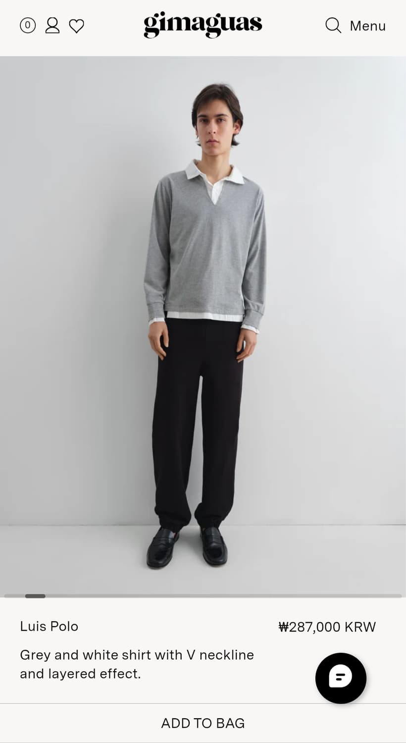 기마구아스 Luis Polo  그레이 S사이즈(새상품) 상품이미지2