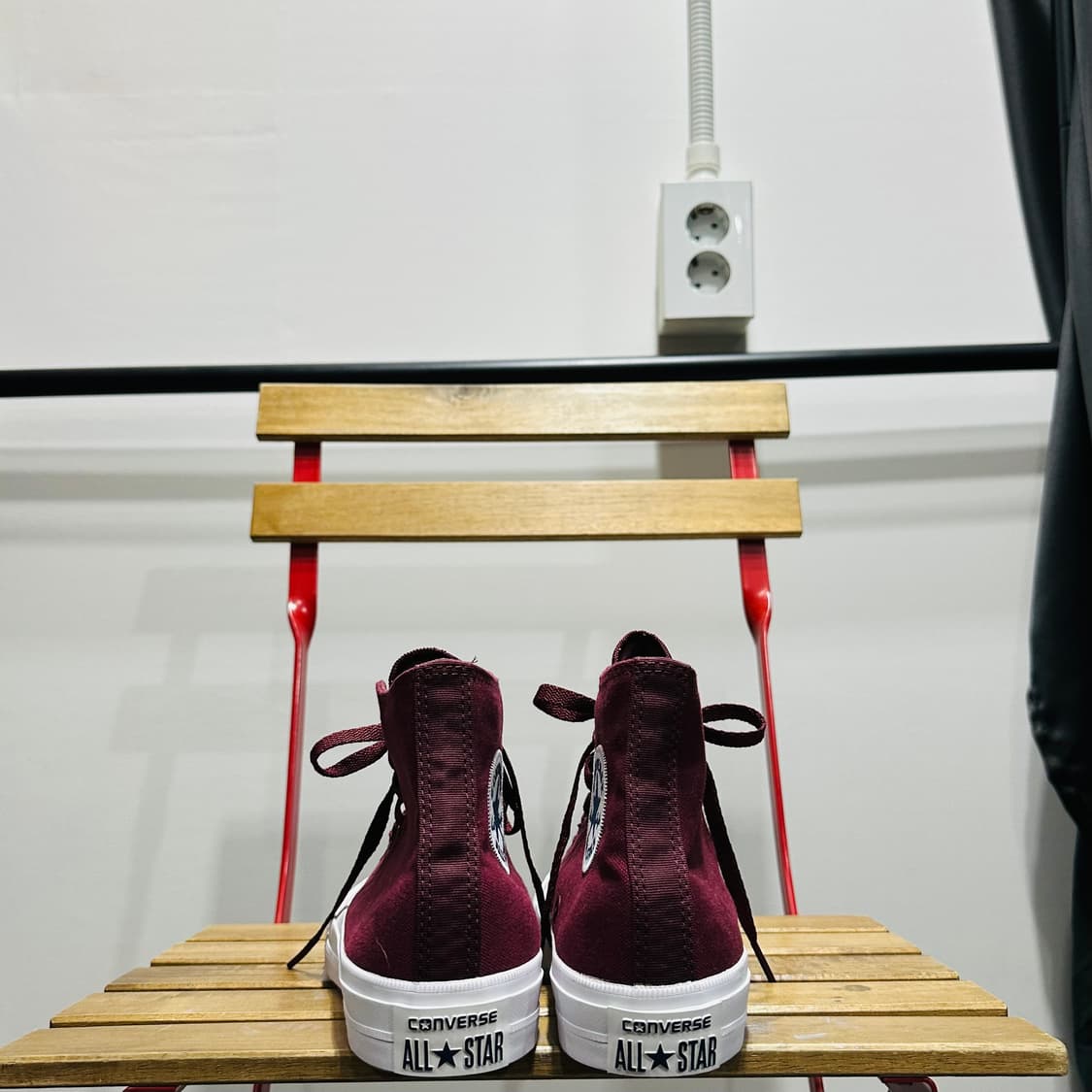 250) 컨버스 운동화 남녀 공용 신발 버거디 하이 스니커즈 상품이미지4