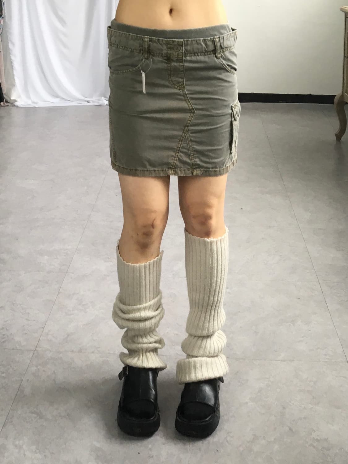 Banding point washing skirt 상품이미지1