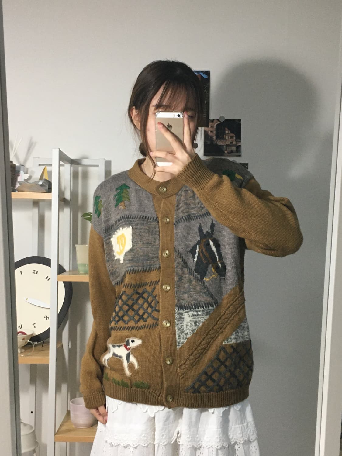 브라운 애니멀 가디건 상품이미지2