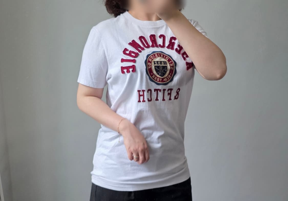 [프립]아베크롬비 화이트 로고 반팔 티셔츠 상품이미지3
