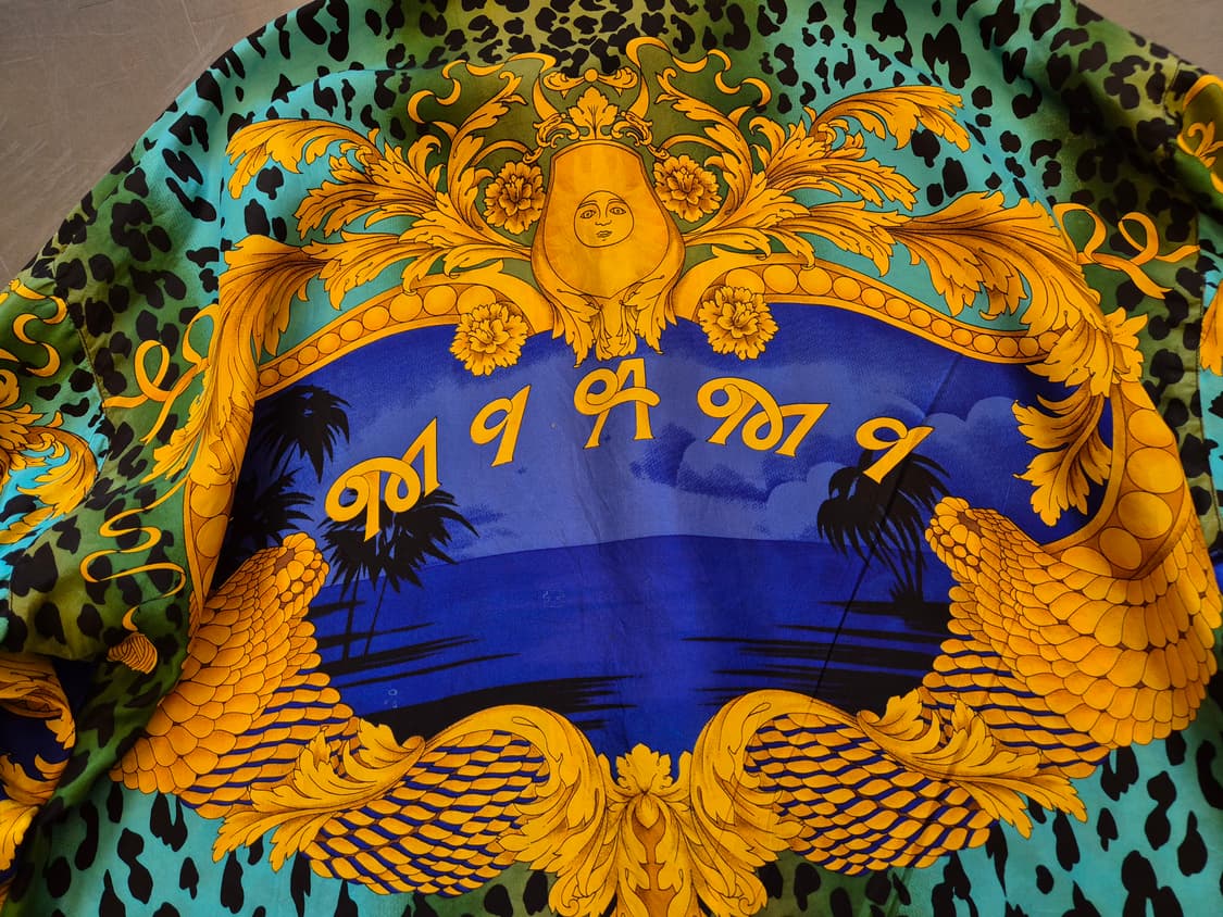 90s 지아니 베르사체 마이애미 실크 셔츠 상품이미지4