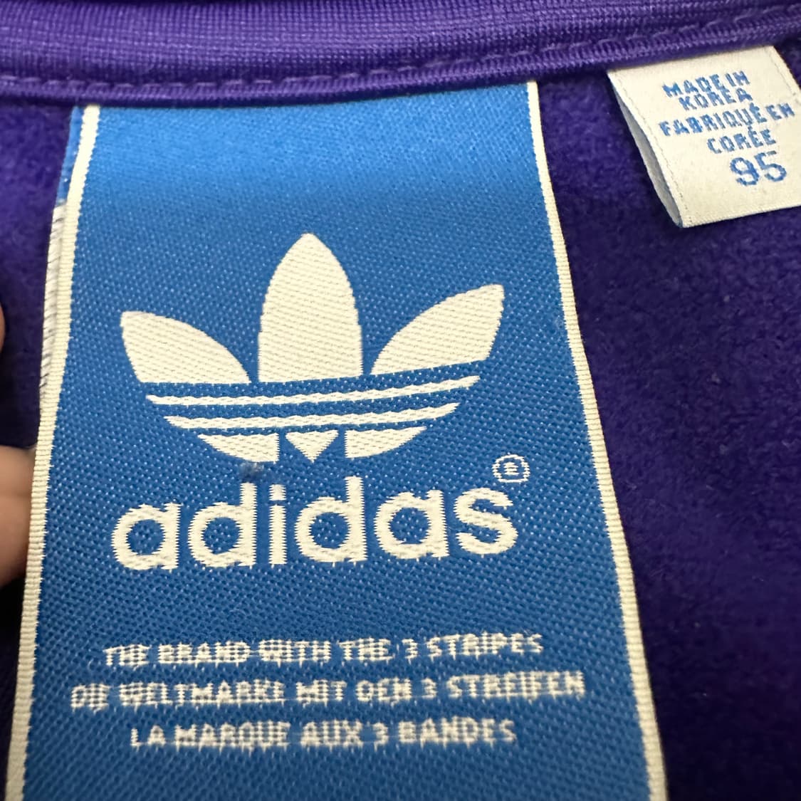 아디다스 파이어버드 트랙탑 져지 집업 퍼플 95(M) 상품이미지4