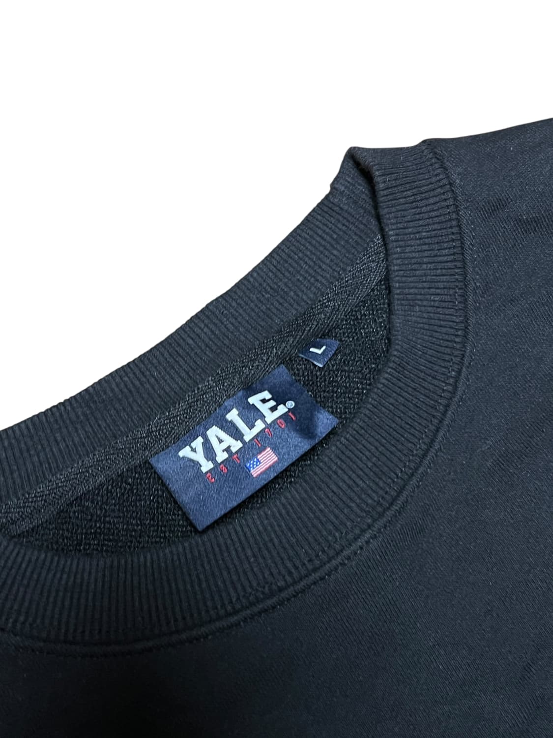 YALE 예일 빅로고 맨투맨 블랙 L 상품이미지3