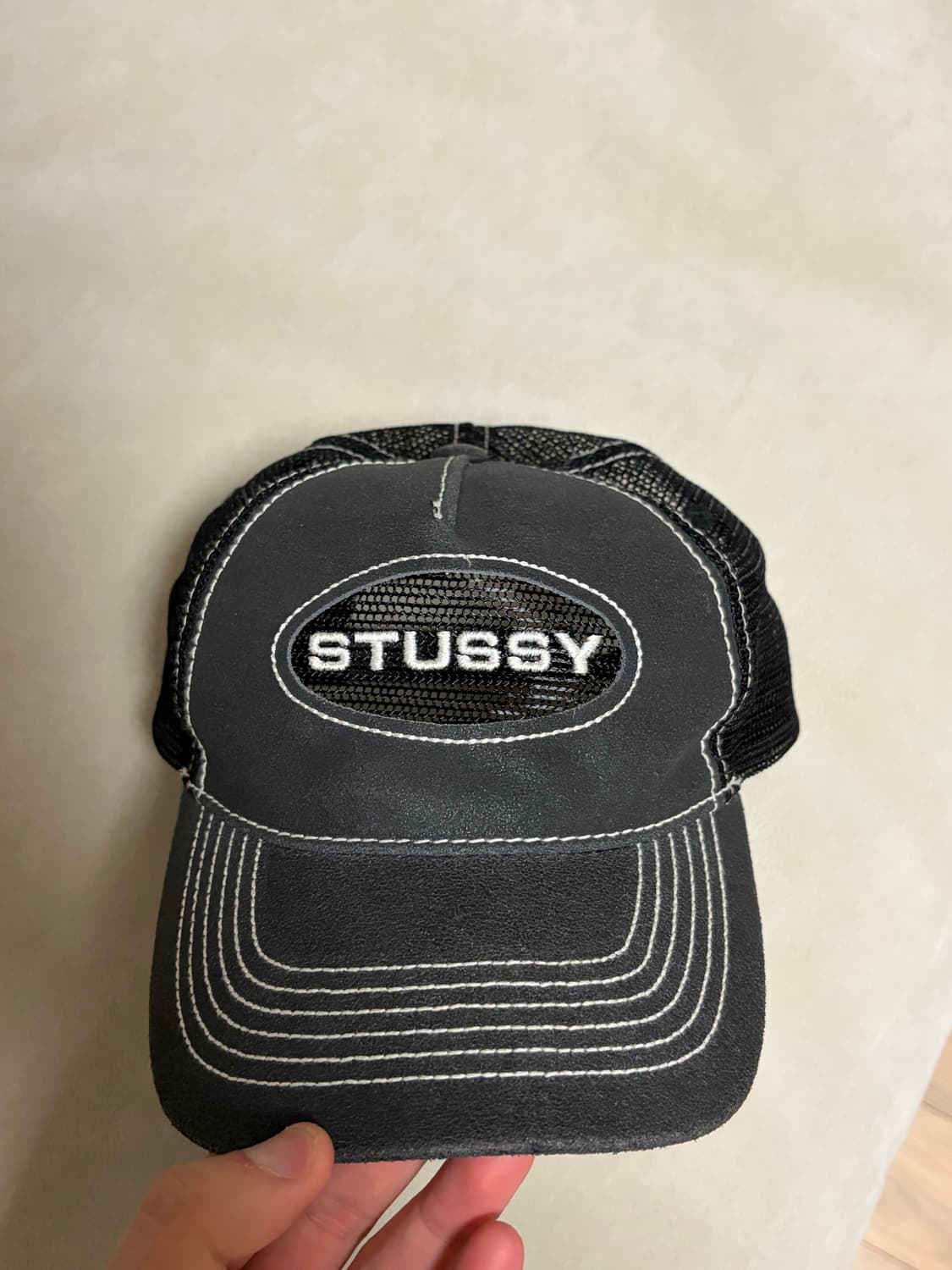 스투시 로우 프로 트러커 컷아웃 스냅백 블랙 상품이미지2
