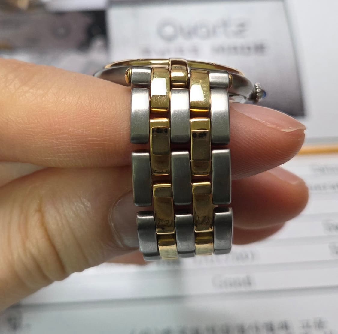 까르띠에 팬더 방돔 18K콤비 2줄버전 블루핸즈 LM 남성용 (감정서 포 상품이미지5