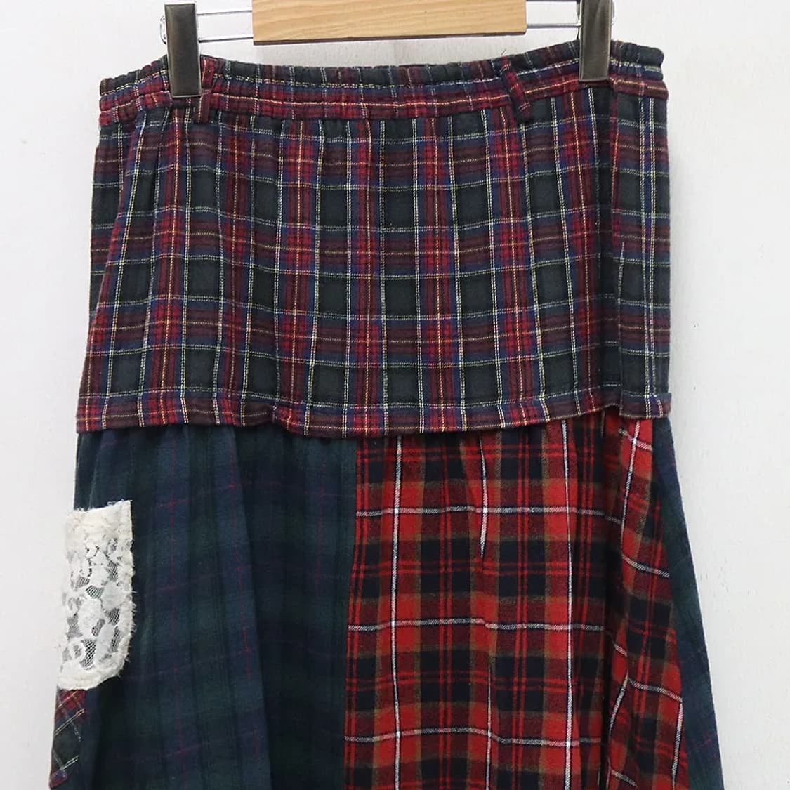 BREERY NOTE 체크 패치워크 롱 스커트 63660 상품이미지3