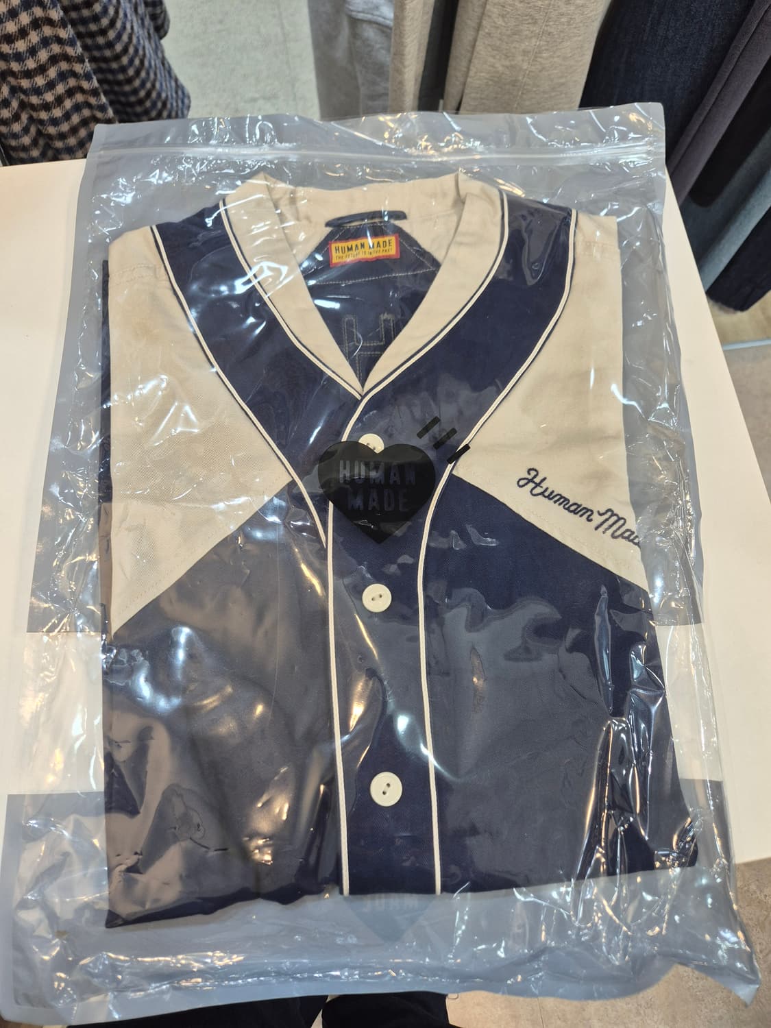 휴먼메이드 베이스볼 셔츠 네이비 HM29SH018 상품이미지1