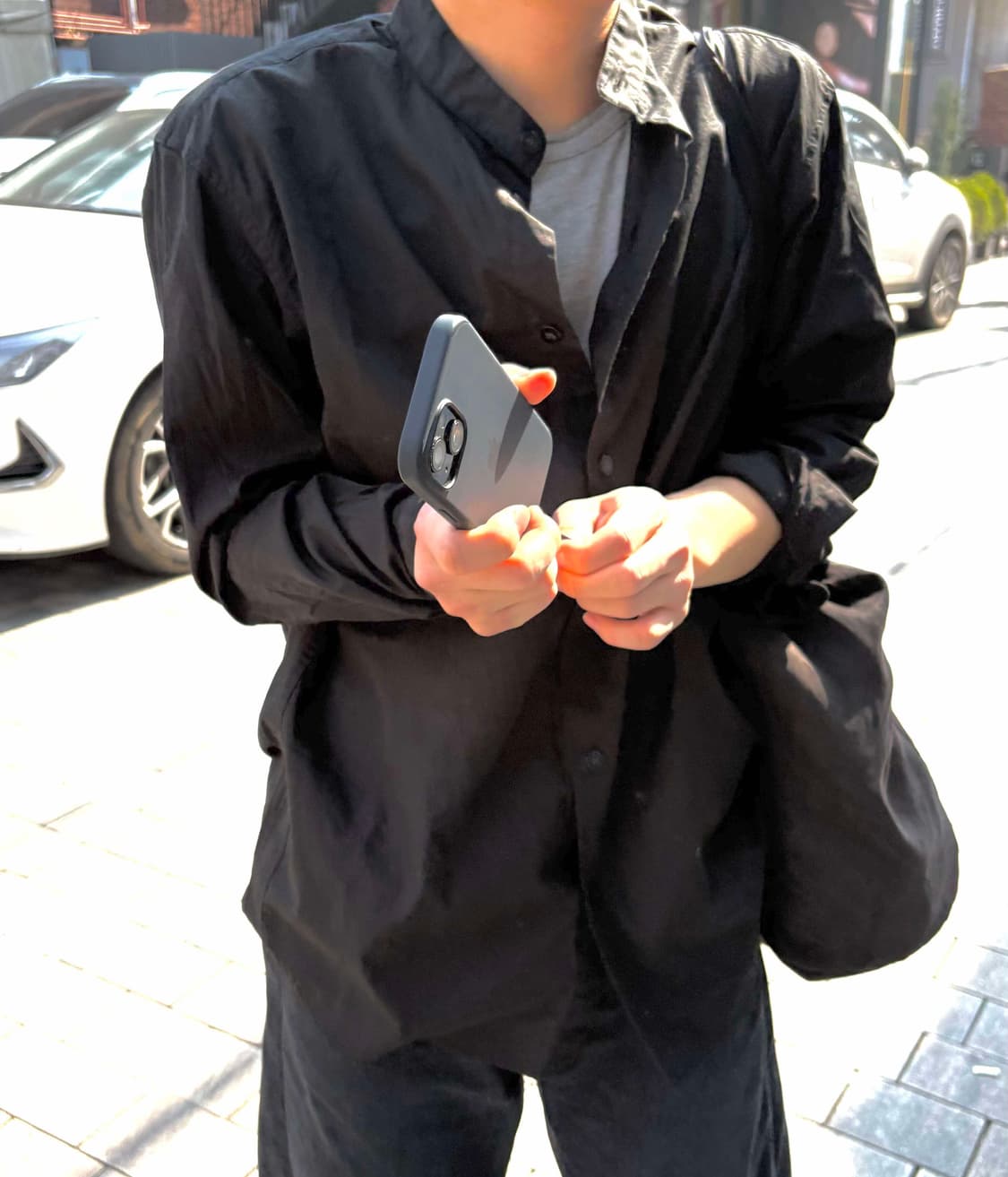 이세이 미야케 스탠딩 카라 셔츠 상품이미지1