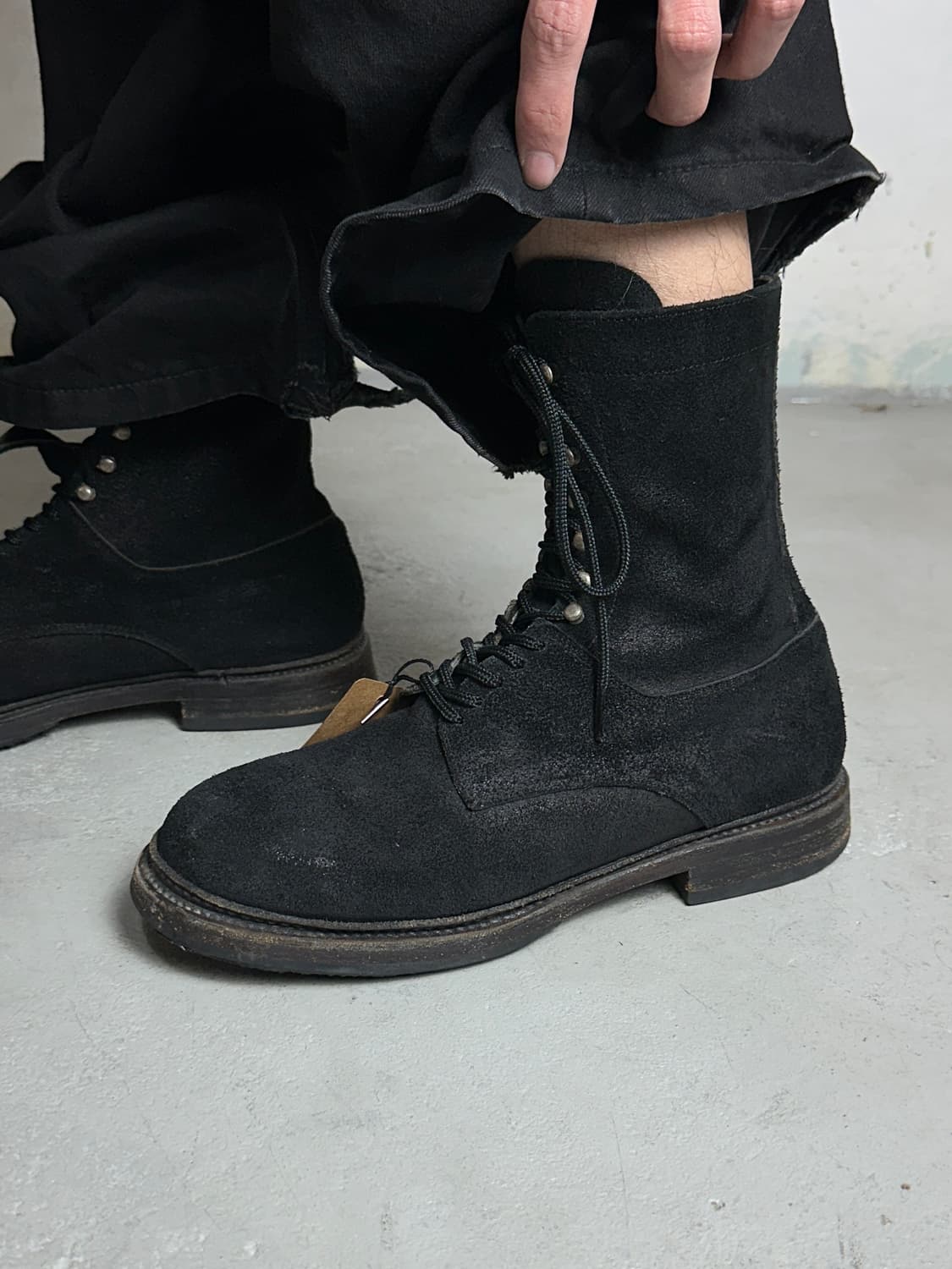 *아카이브* 10A/W 미하라 야스히로 러프아웃 스웨이드 컴뱃 부츠 상품이미지2