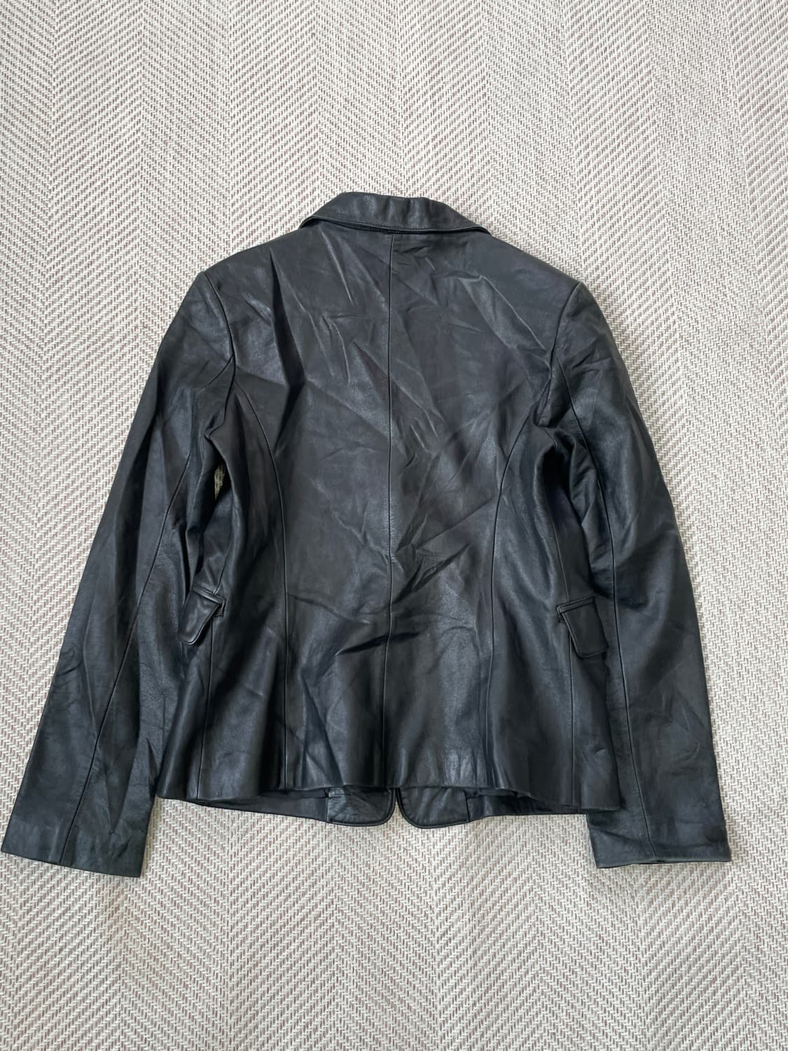 빈티지 양가죽 레더 테일러드 자켓  J03306 상품이미지7