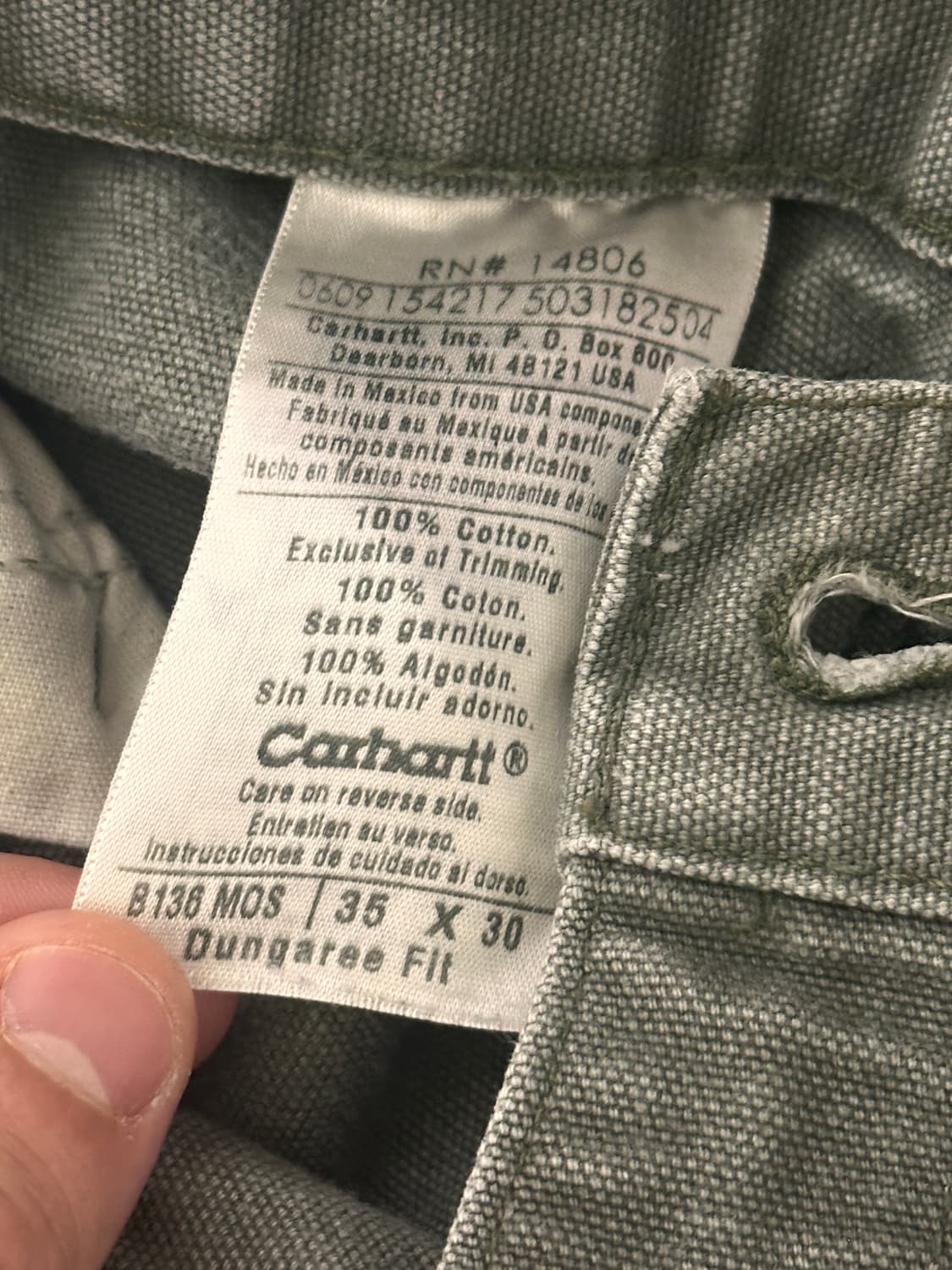 (32) 칼하트 더블니 모스그린 mos 상품이미지5