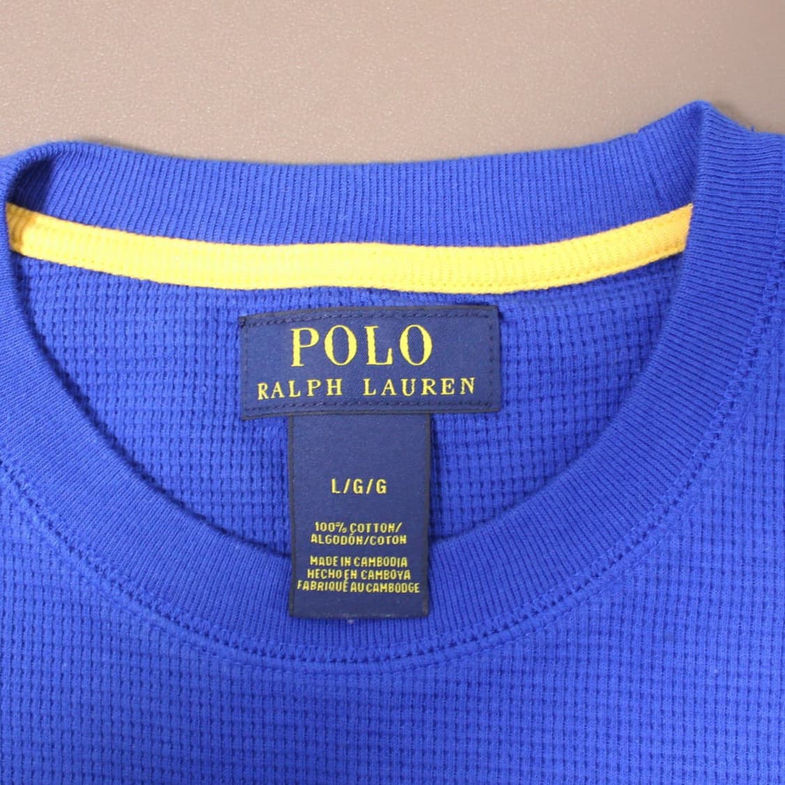 Polo 폴로 랄프로렌 블루 와플 레몬포니 롱슬리브 상품이미지3