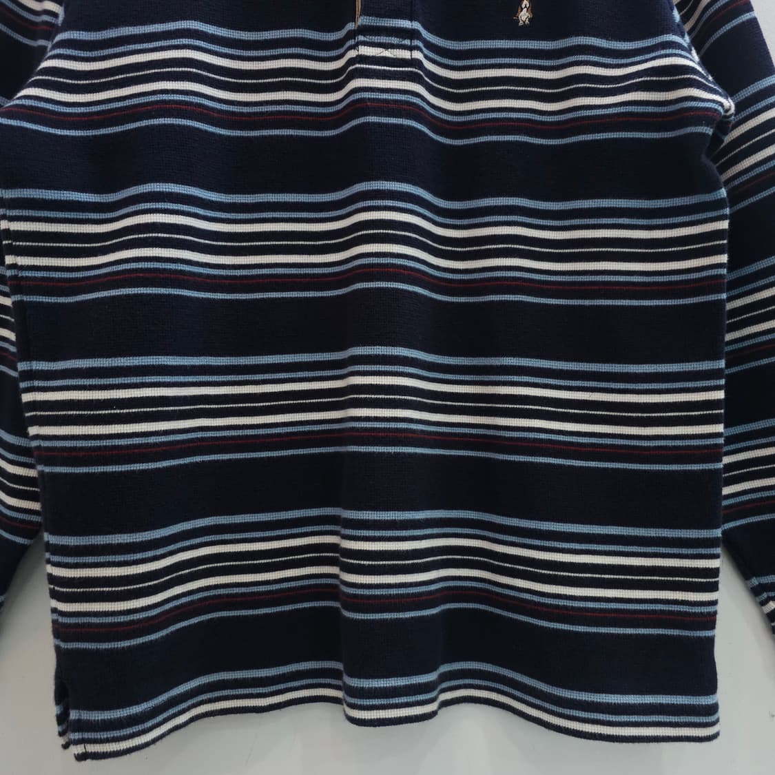 허쉬퍼피 스트라이프 카라 와플 티셔츠 상품이미지4