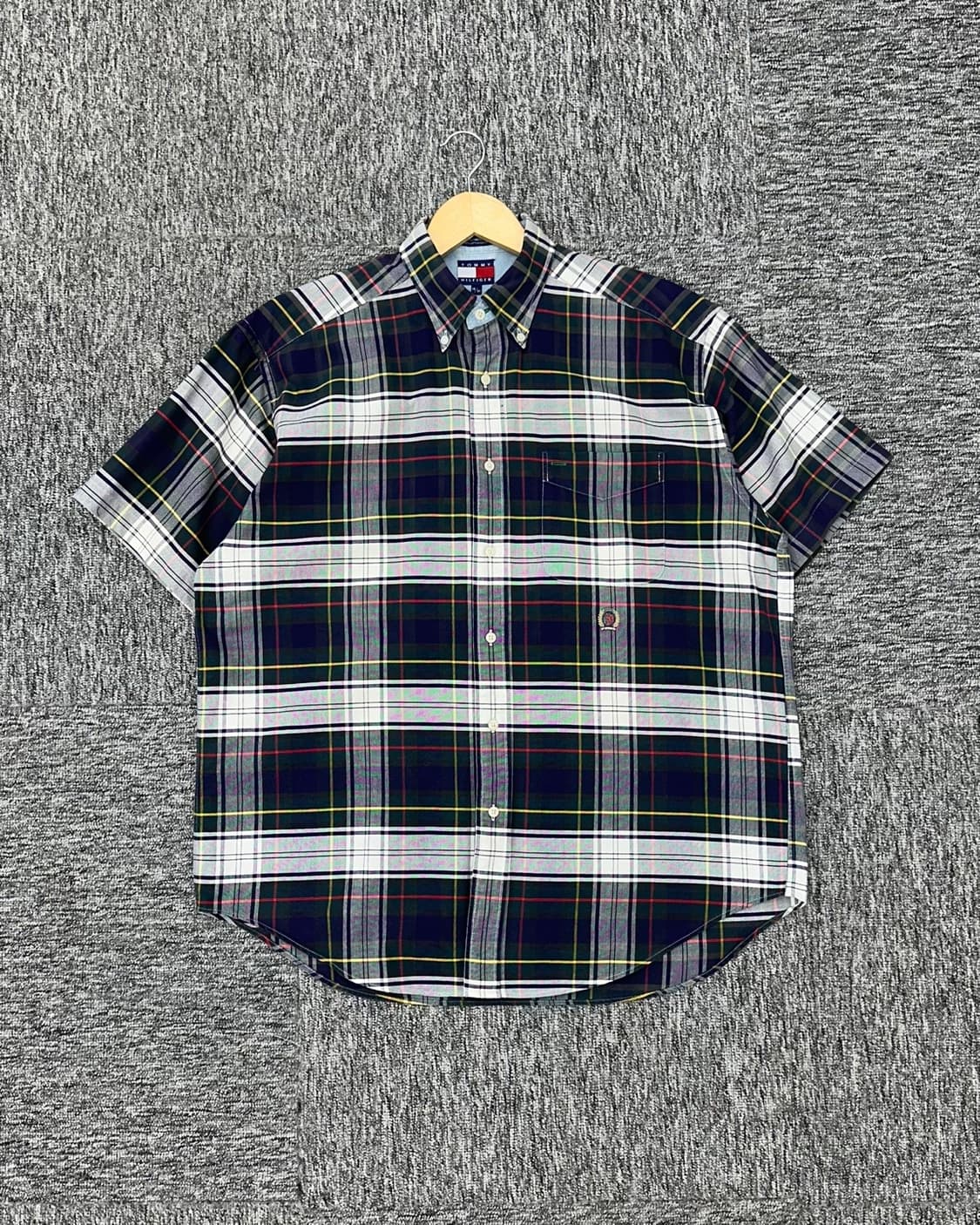 (XL)타미 체크 빈팔셔츠-M609 상품이미지1