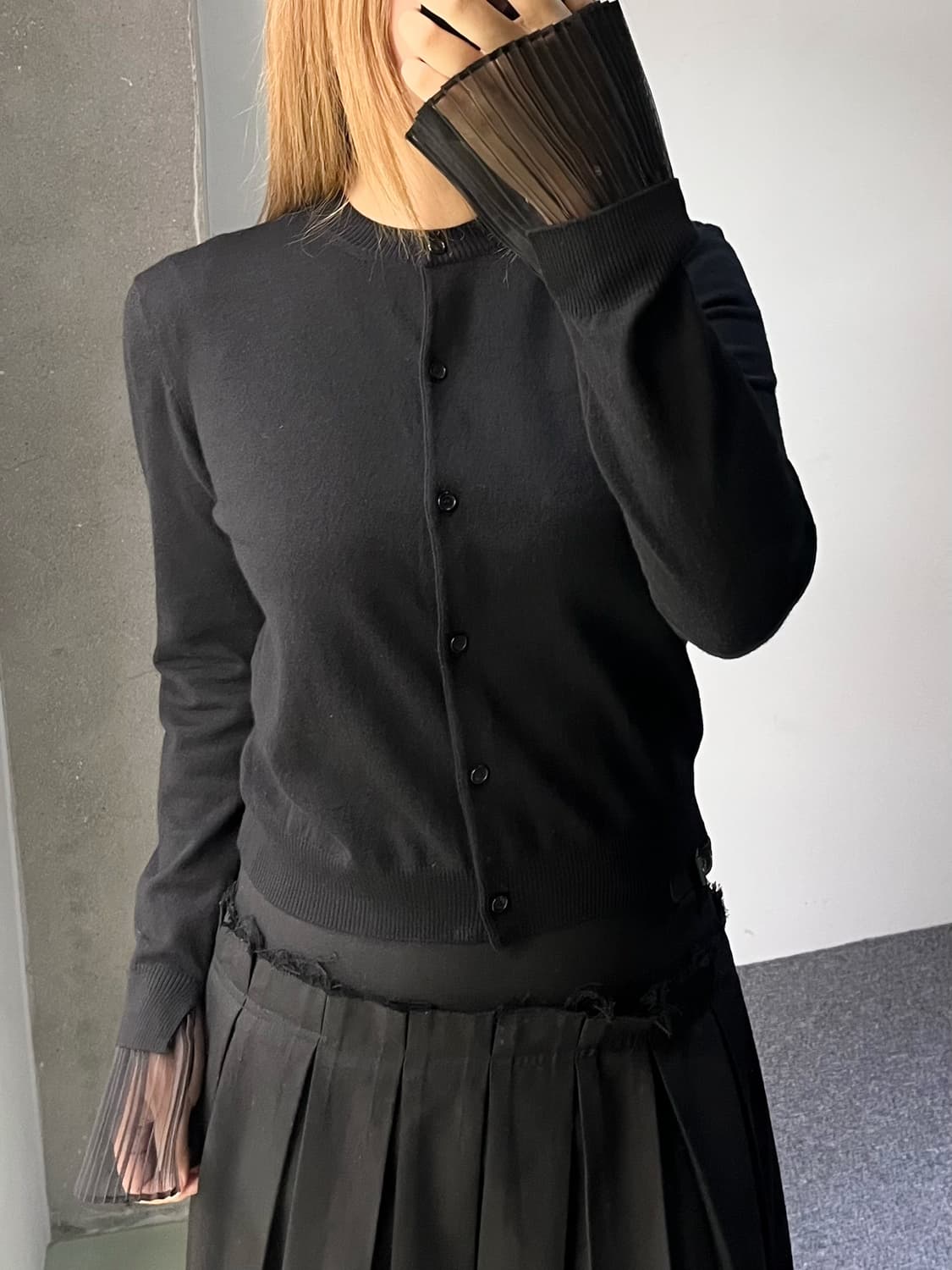 준지 24s/s 레이스 커프스 울 가디건 상품이미지2