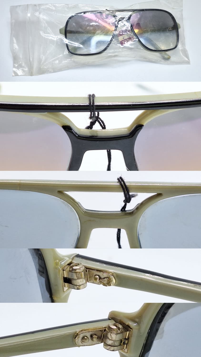 80s 일본제 빈티지 데드스톡 미사용/투브릿지 리벳 선글라스 클래식 상품이미지9