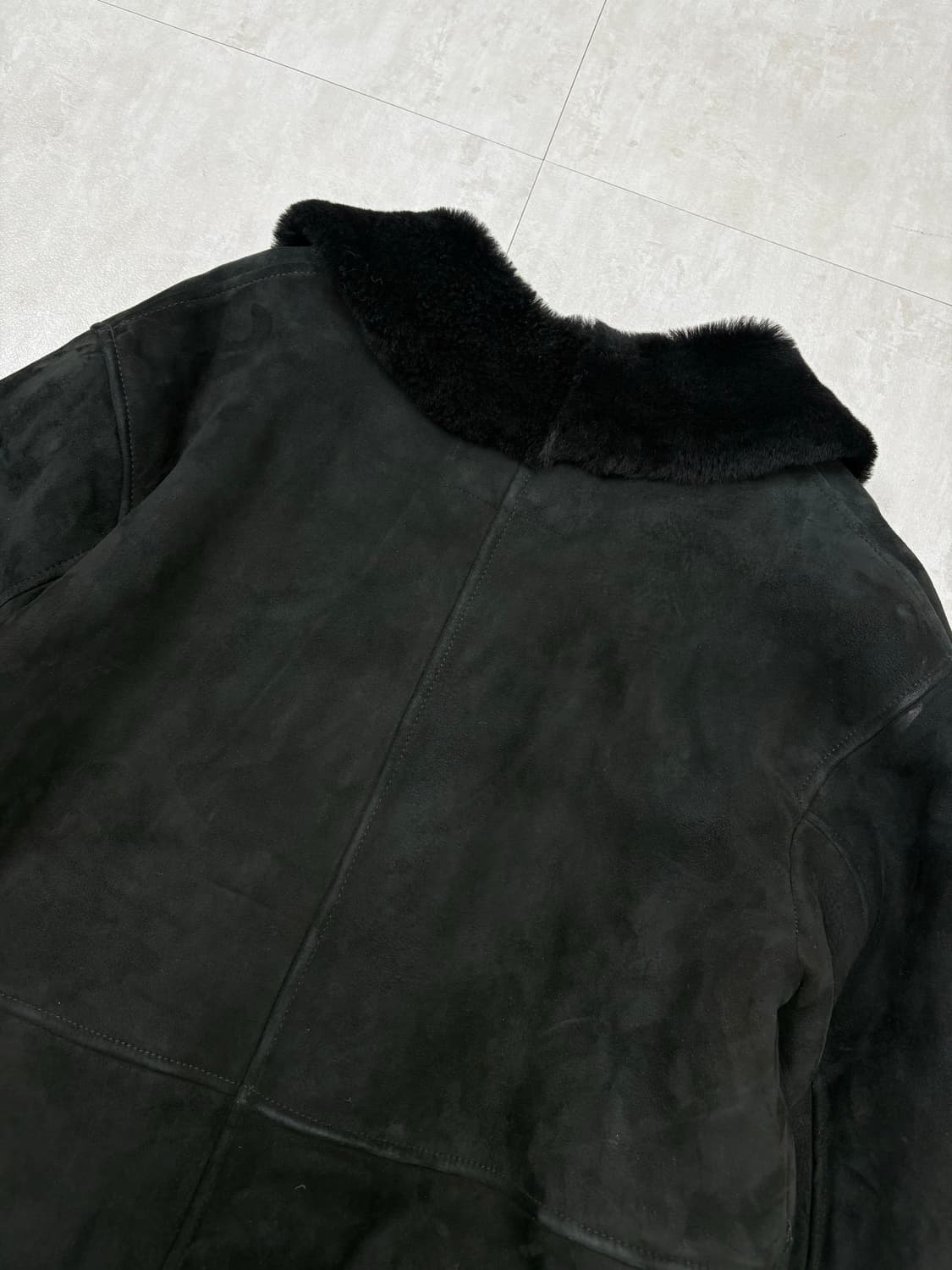 블랙 양가죽 스웨이드 무스탕 코트 #82 상품이미지9