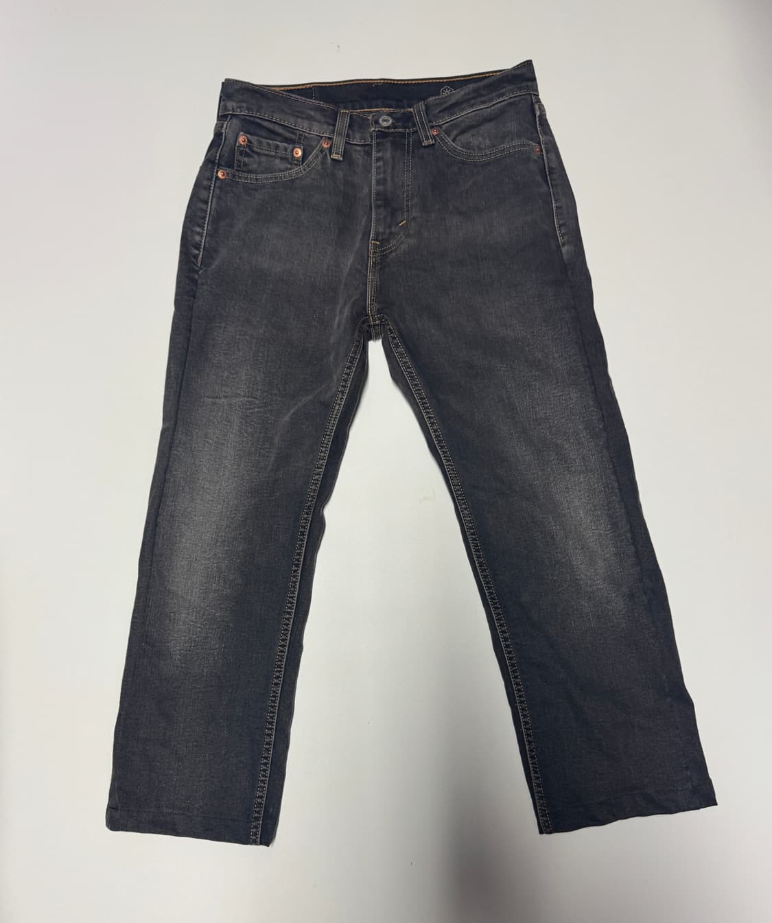 여성 리바이스 505 빈티지 흑청 워싱 데님팬츠 29인치 상품이미지2