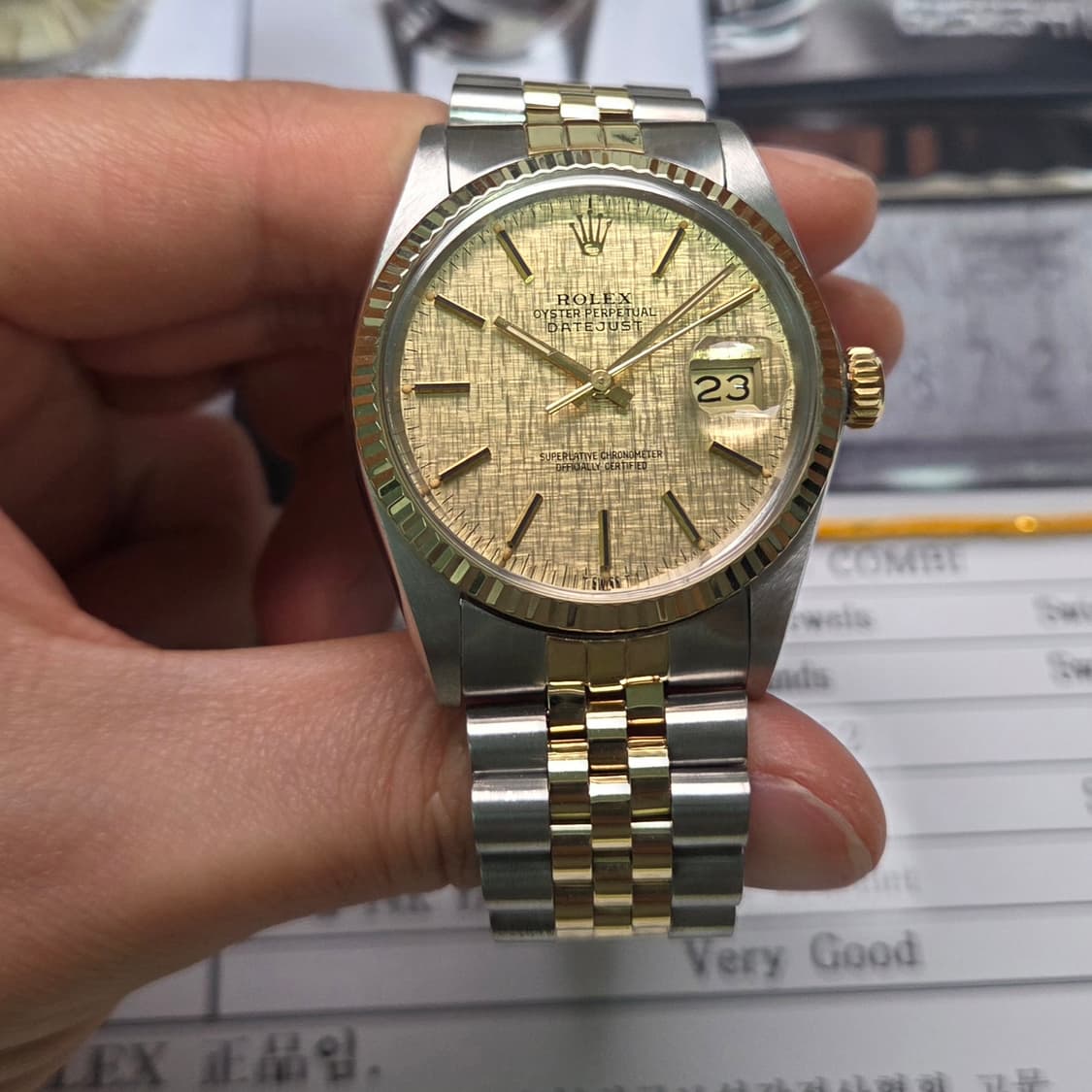 빈티지 롤렉스 데이저스트 16013 골드콤비 보카시판 쥬빌리줄 ver.  상품이미지2