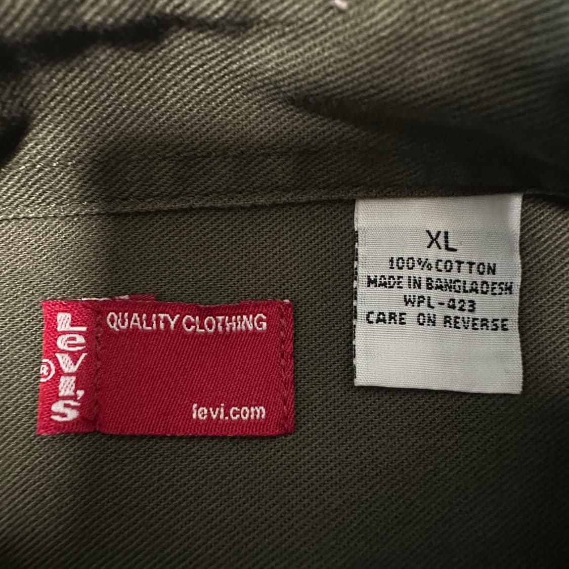 LEVI'S 00's work shirt olive green 상품이미지4