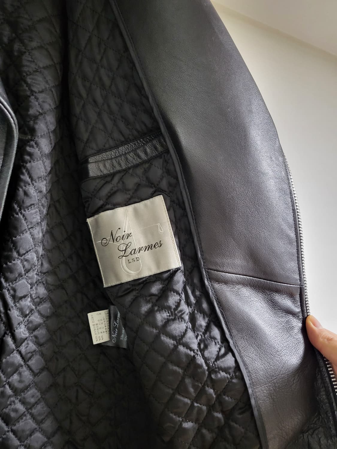 느와르라르메스 레더 라이더자켓 블랙48 상품이미지4