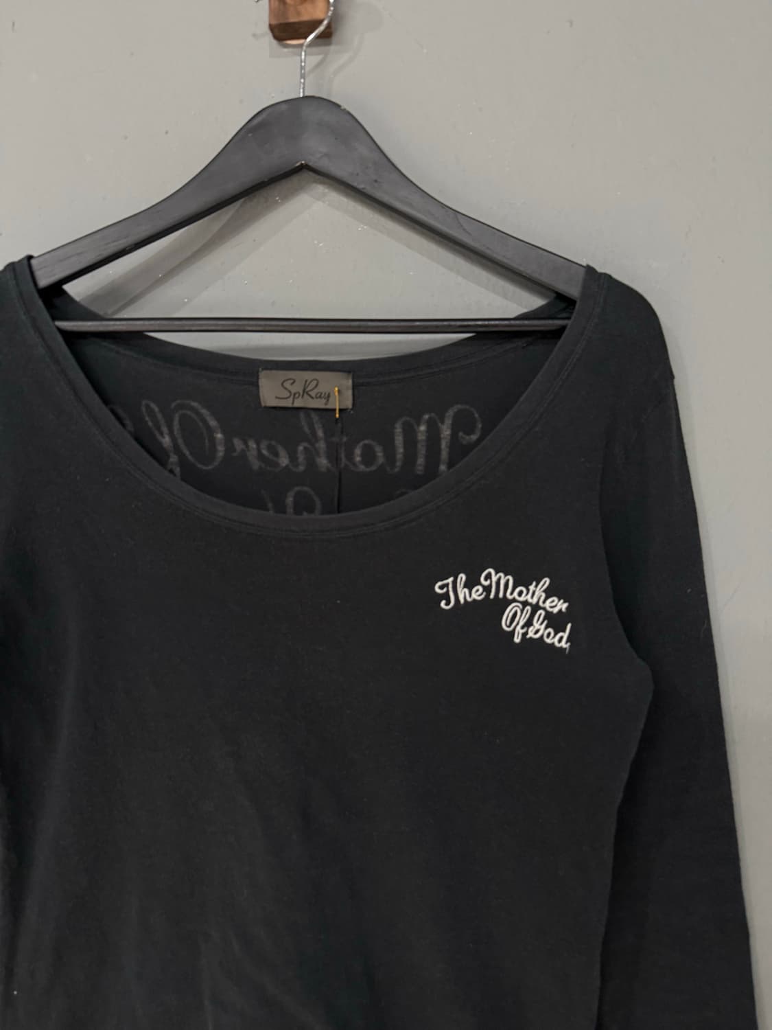 Maria printing wide neck long sleeve 상품이미지5