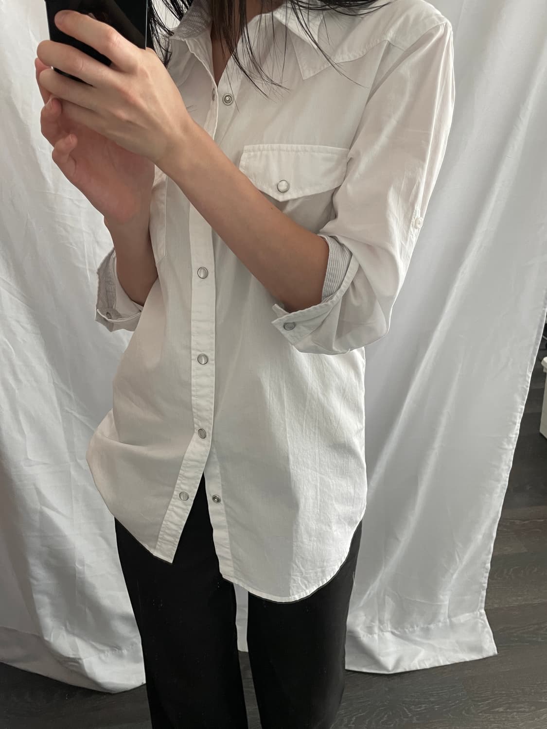 BG white western shirt 상품이미지2