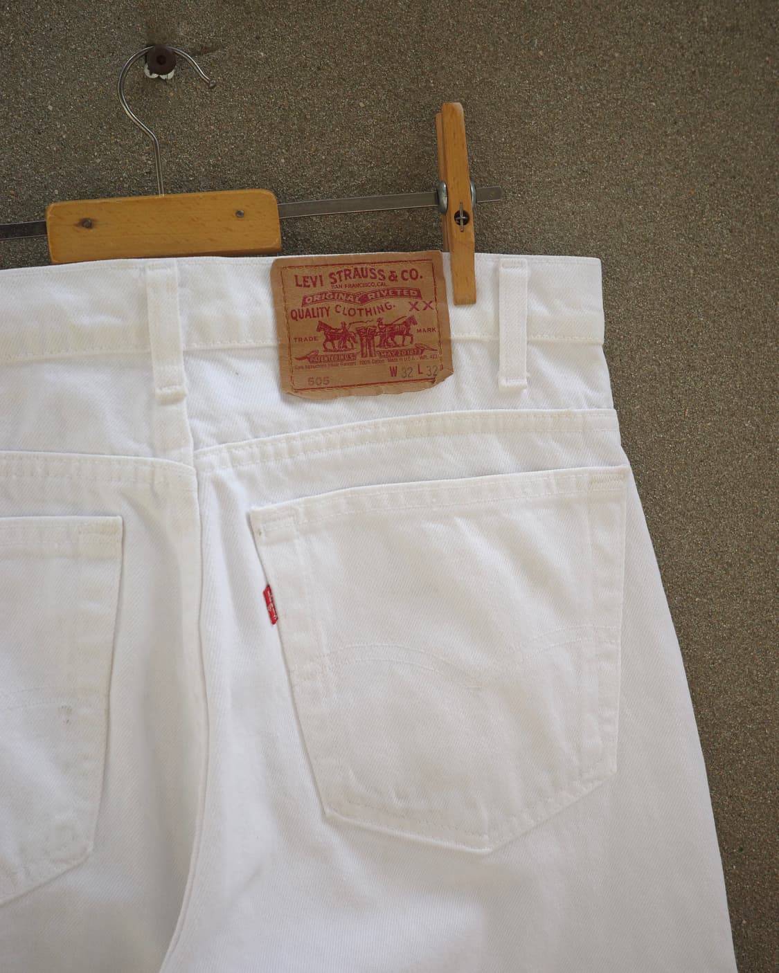 90‘s Levi’s 505 화이트 데님 팬츠 상품이미지5
