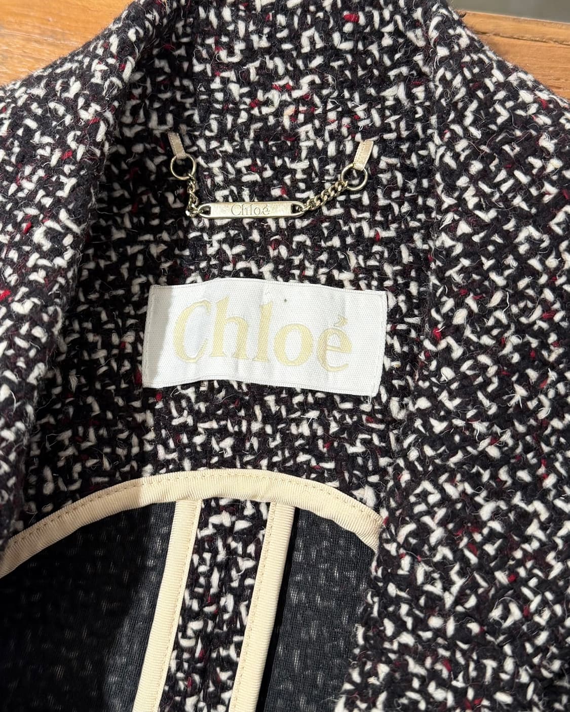 끌로에 멀티컬러 버진울 트위드 슬리브리스 코트 상품이미지7