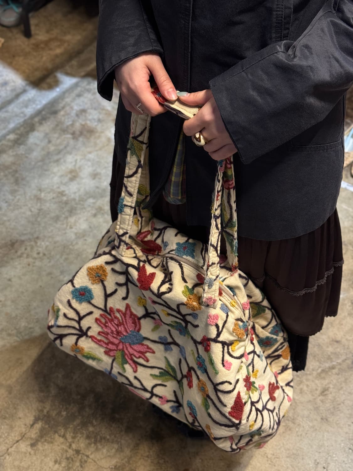 OS ) JPN Embroided Boston Bag 상품이미지4