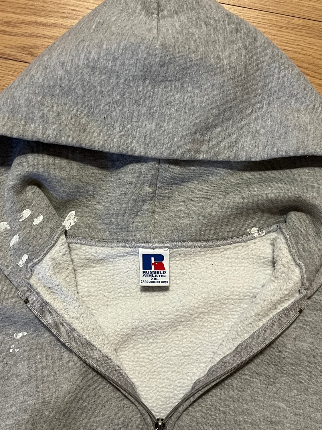 90s 러셀 빈티지 후드집업 그레이 XXL 상품이미지6