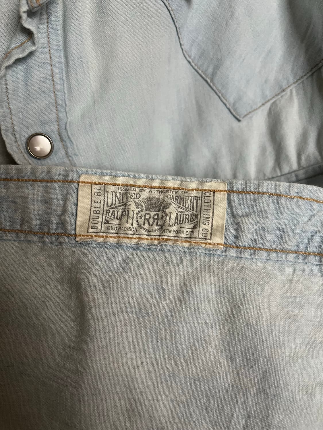 Rrl 웨스턴 콘쵸 샴브레이 셔츠 상품이미지8